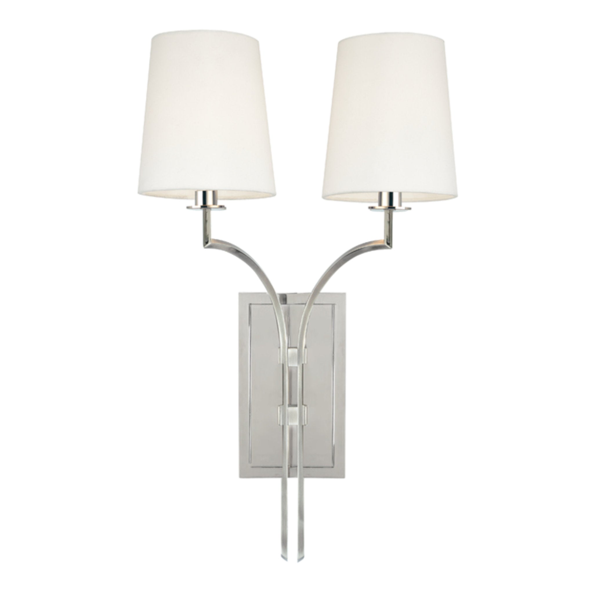 Glenford 2-Light Wall Sconce in Polished Nickel 13W x 22H