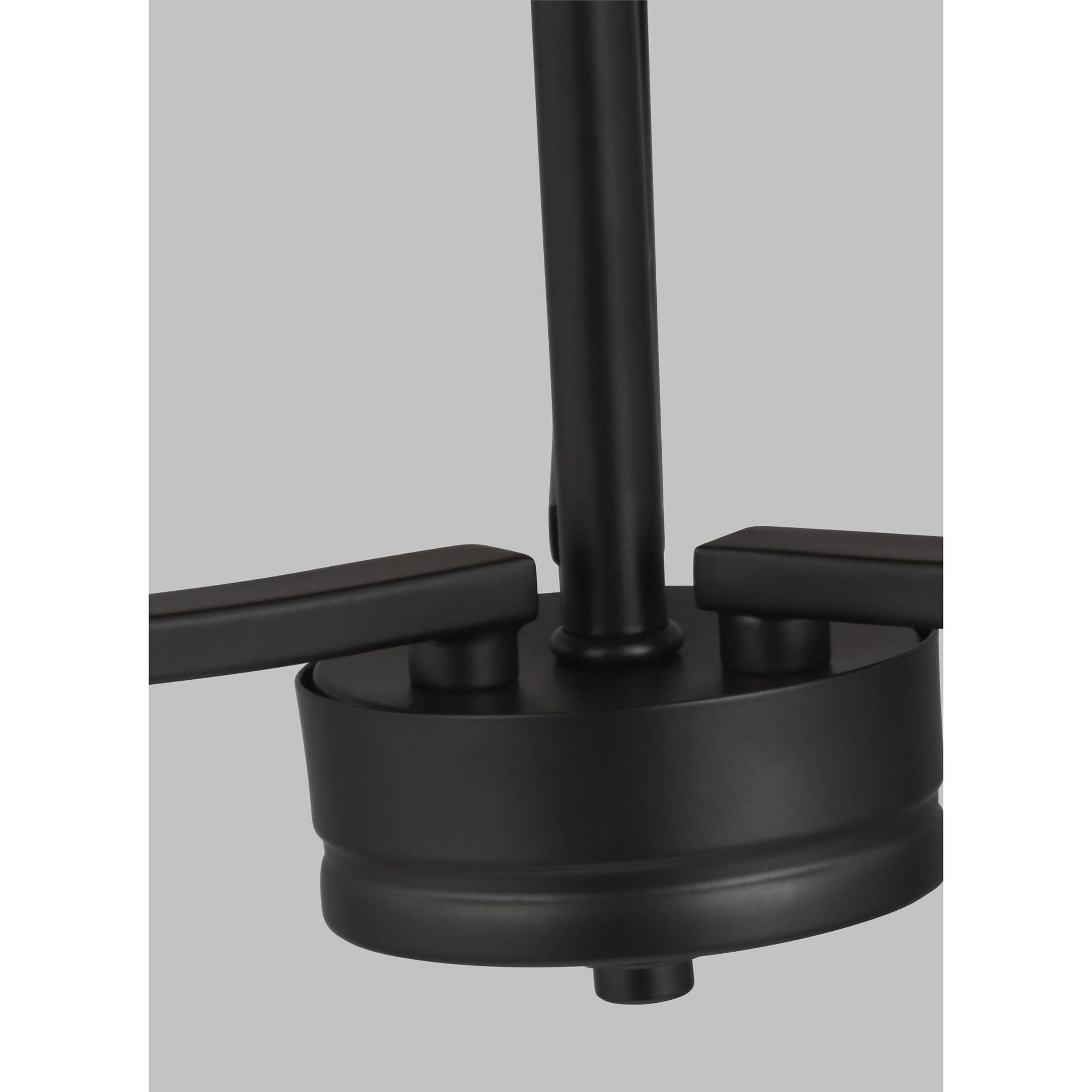 Robie Three Light Chandelier LED Transitional 22.125" Height Steel Round Etched / White Inside Shade in Midnight Black
