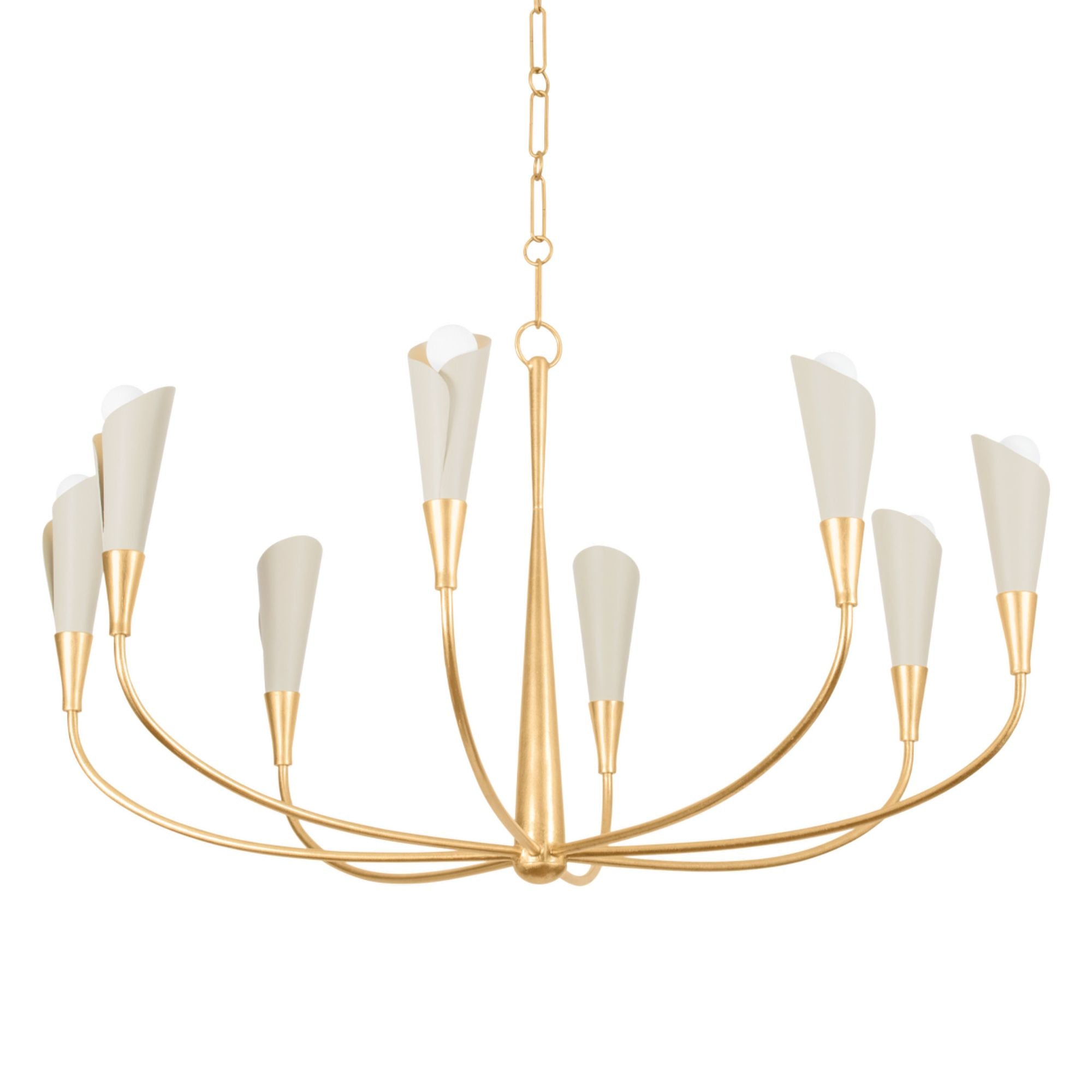 Montrose 8-Light Chandelier in Vintage Gold Leaf 44W x 24.25H