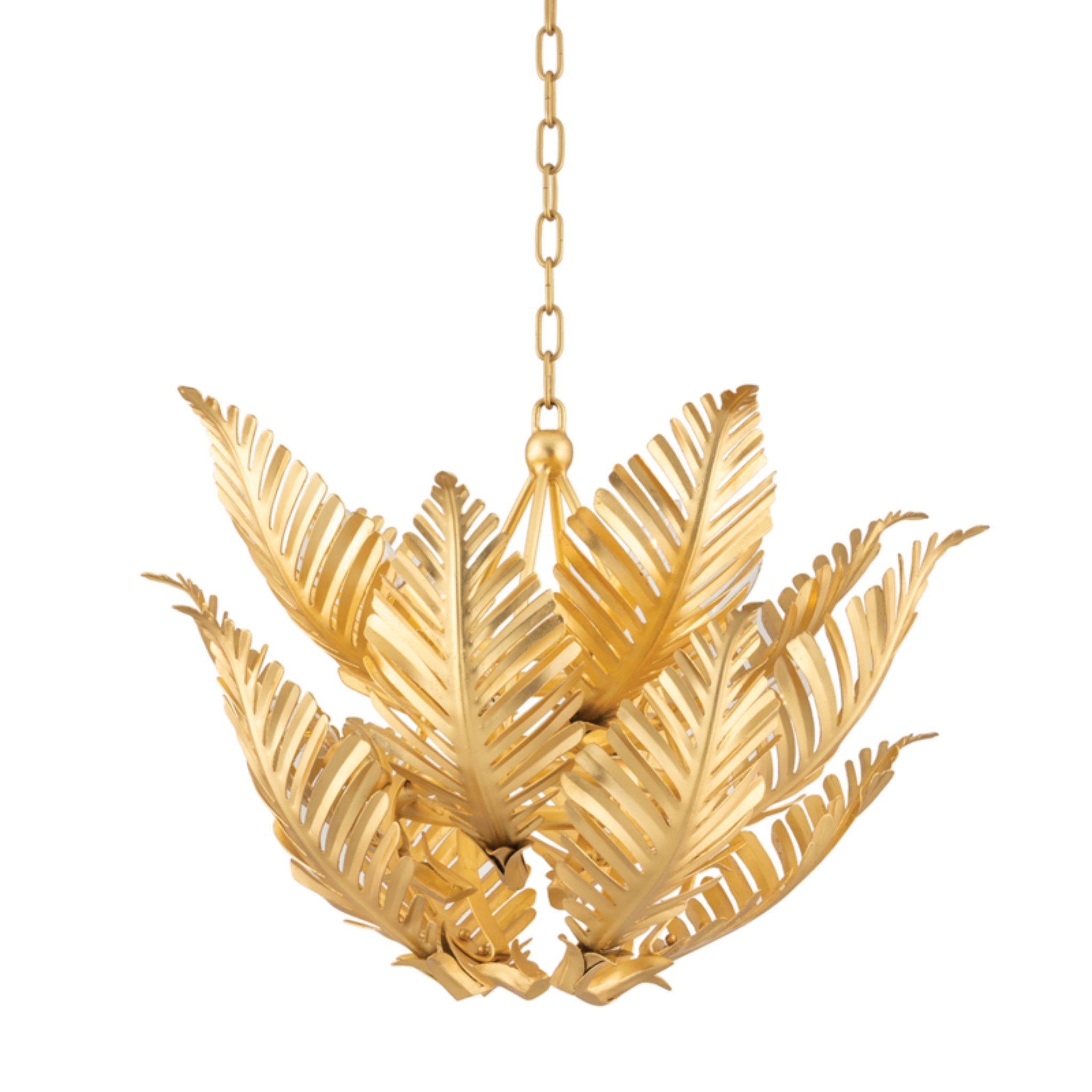 Tropicale 8-Light Chandelier in Gold Leaf 26.5L x 26.5W x 22H