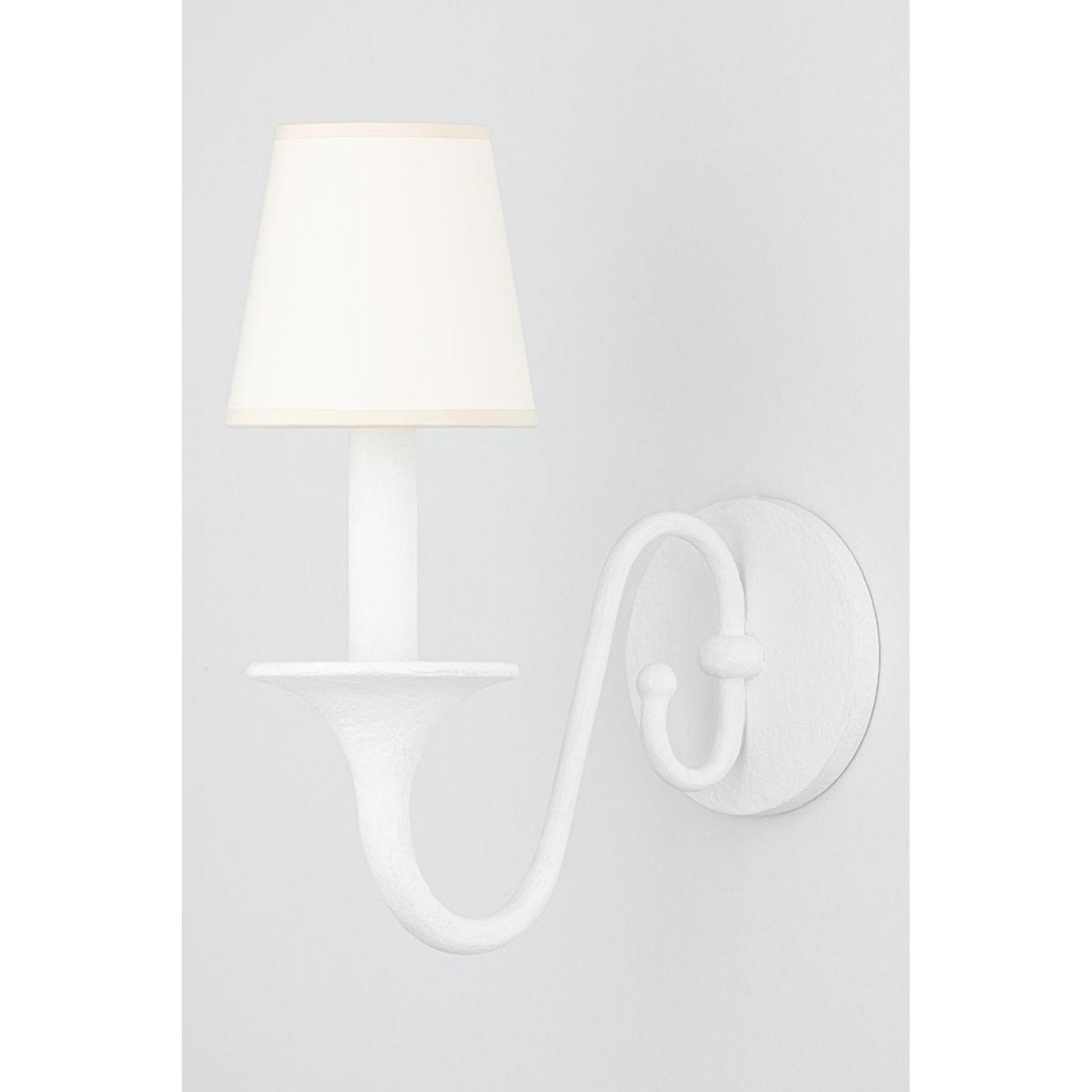 Windsor 1-Light Wall Sconce in White Plaster by Mark D. Sikes 5L x 5W x 12.25H