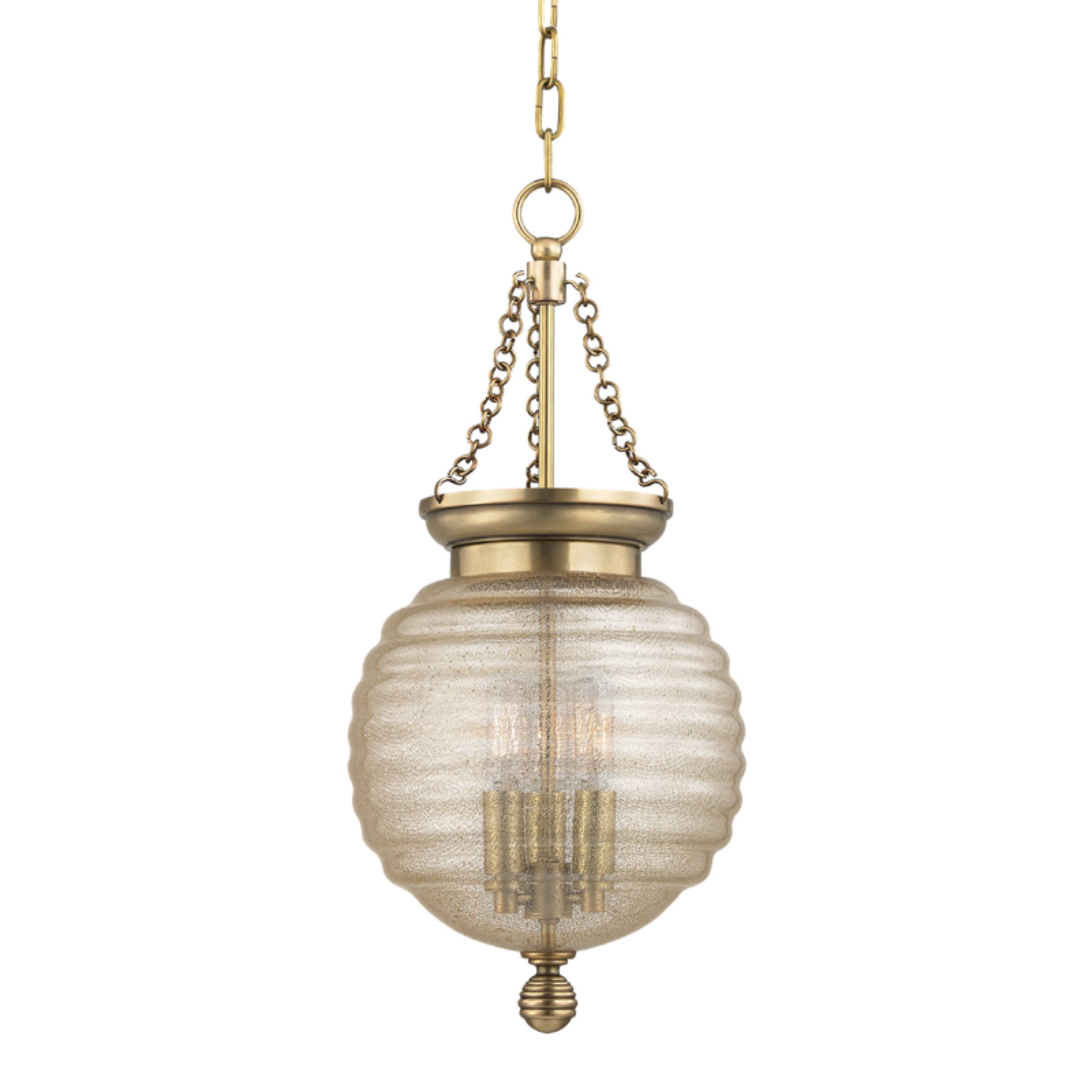 Coolidge 3-Light Pendant in Aged Brass 10L x 10W x 21H