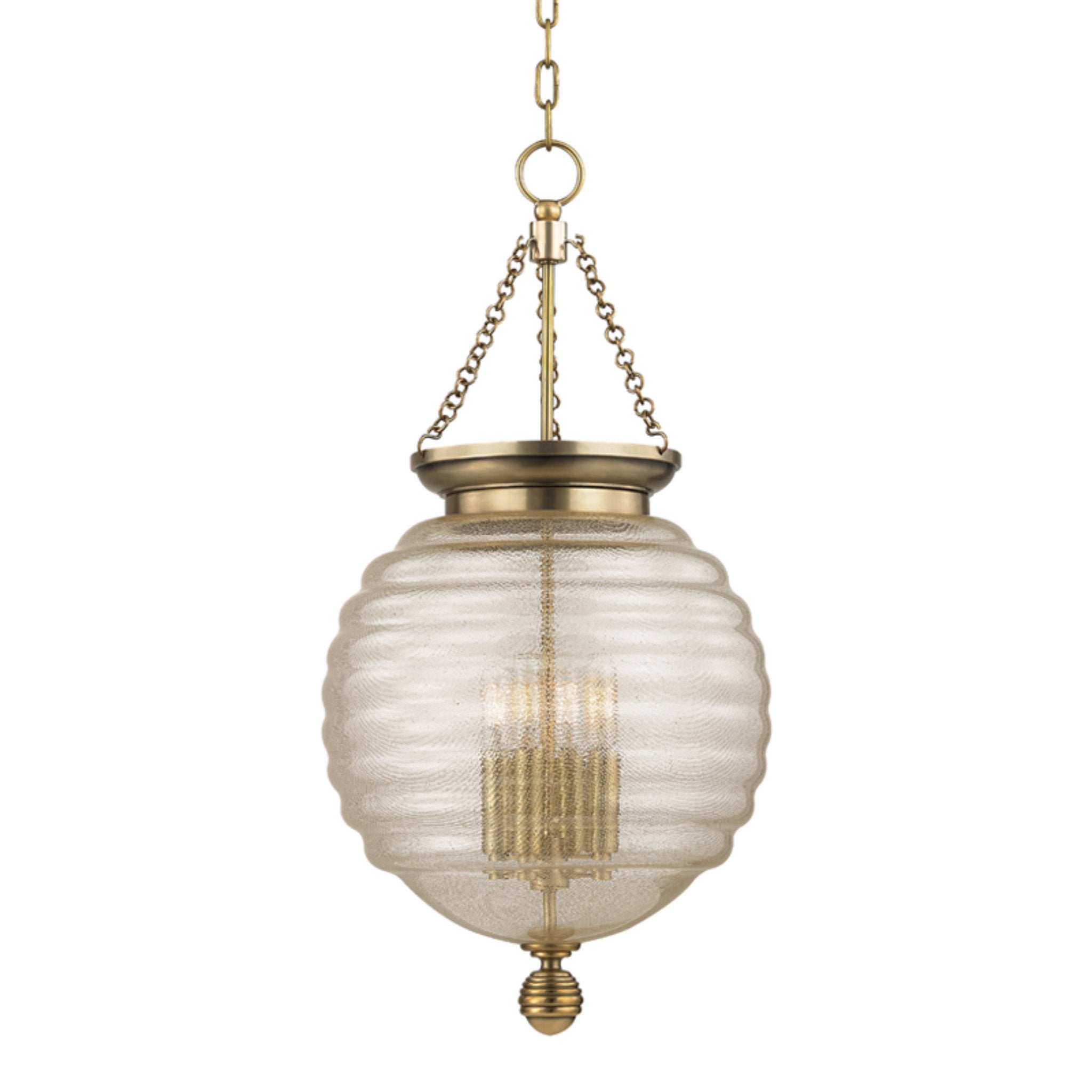 Coolidge 4-Light Pendant in Aged Brass 14L x 14W x 27H