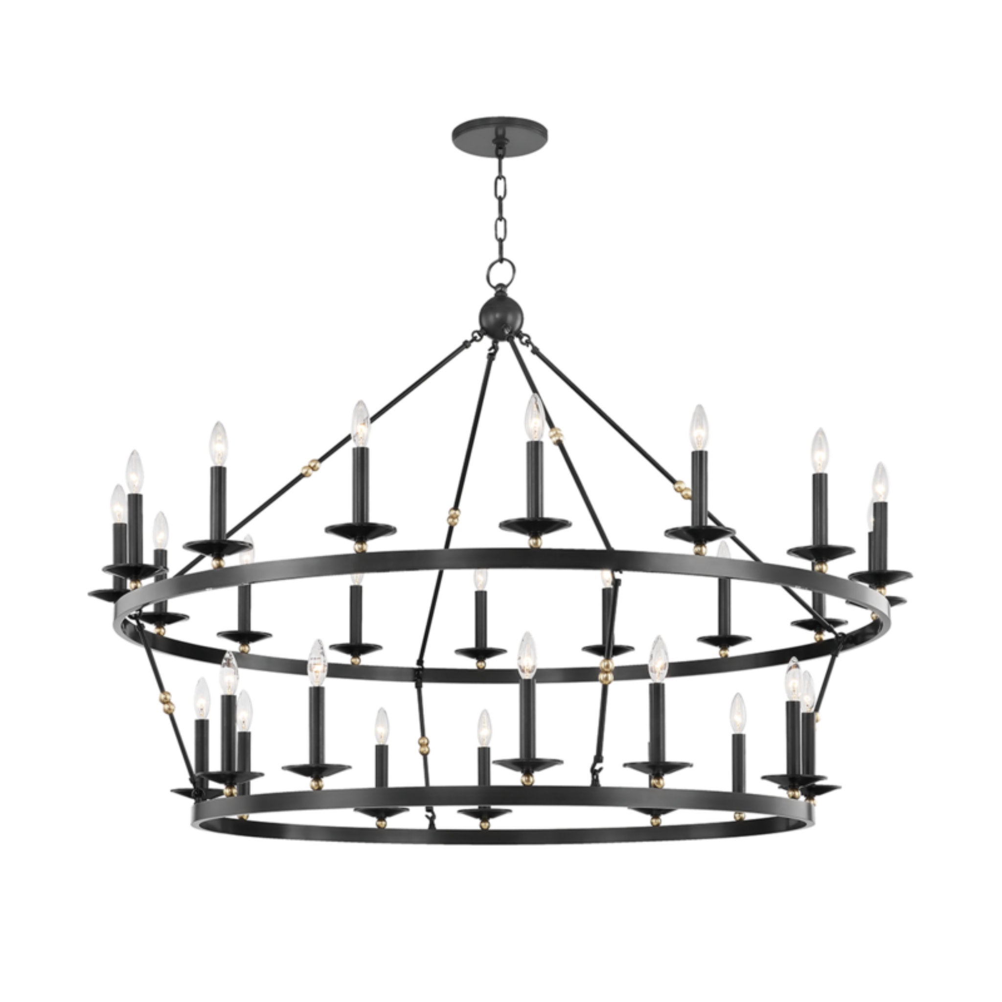 Allendale 28-Light Chandelier in Aged Old Bronze 58L x 58W x 40.75H