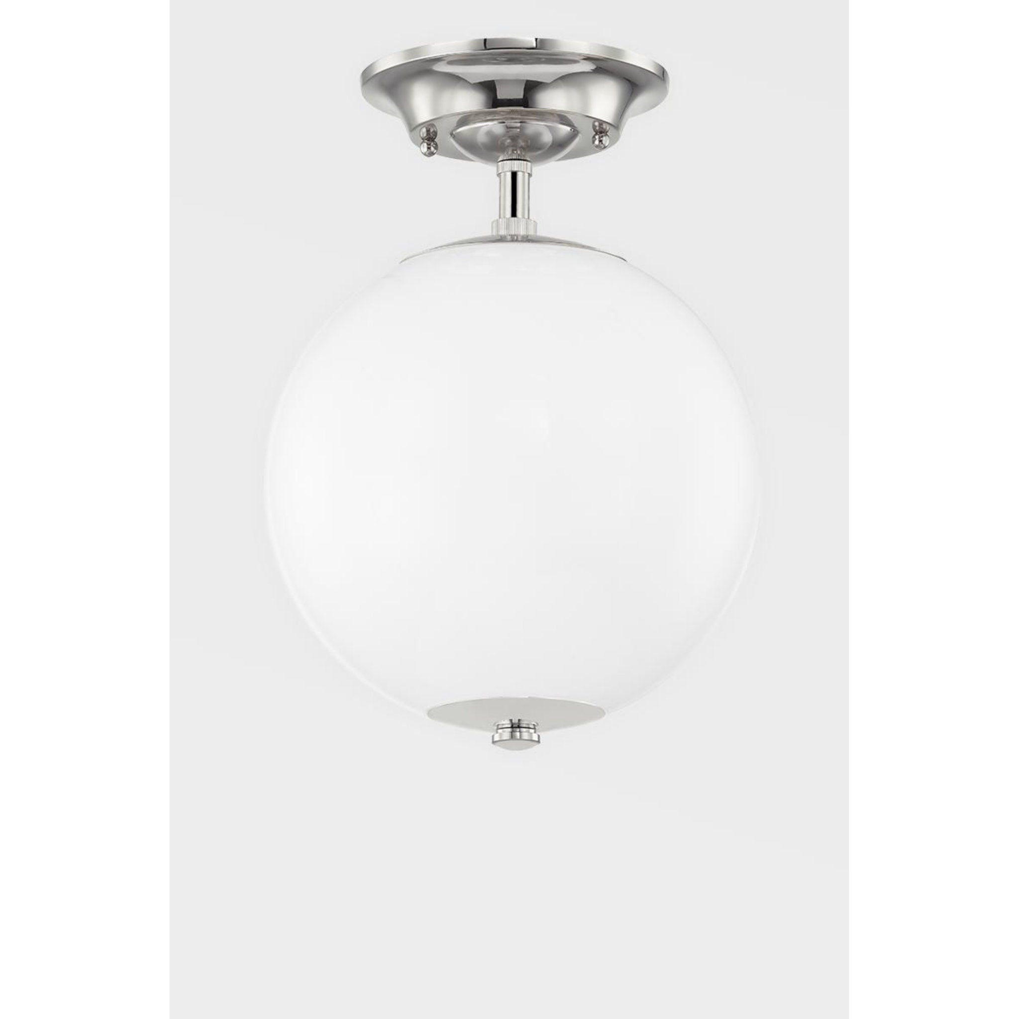Sphere No.1 1-Light Pendant in Polished Nickel by Mark D. Sikes 11.25L x 11.25W x 15.25H
