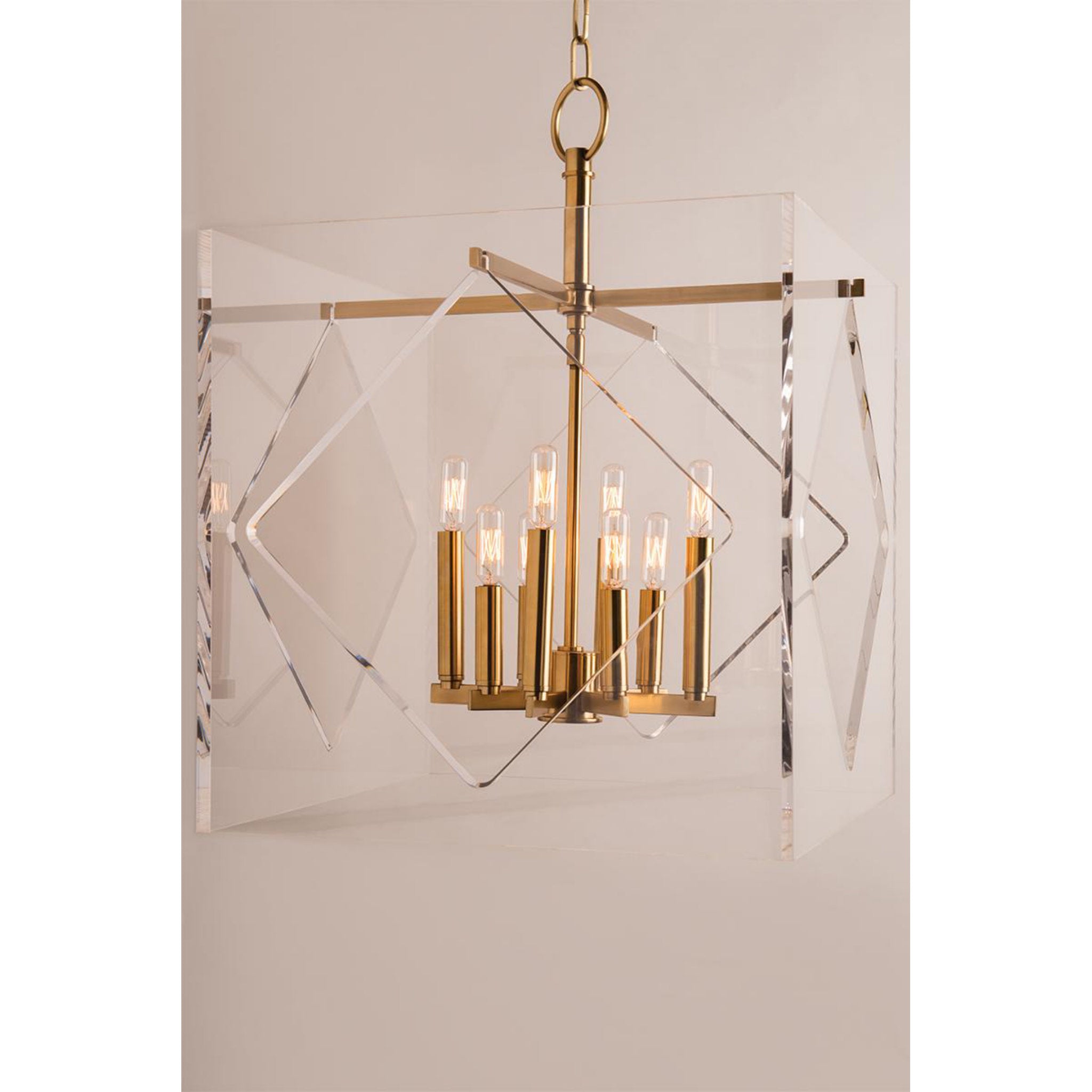 Travis 8-Light Chandelier in Polished Nickel 24L x 24W x 32H