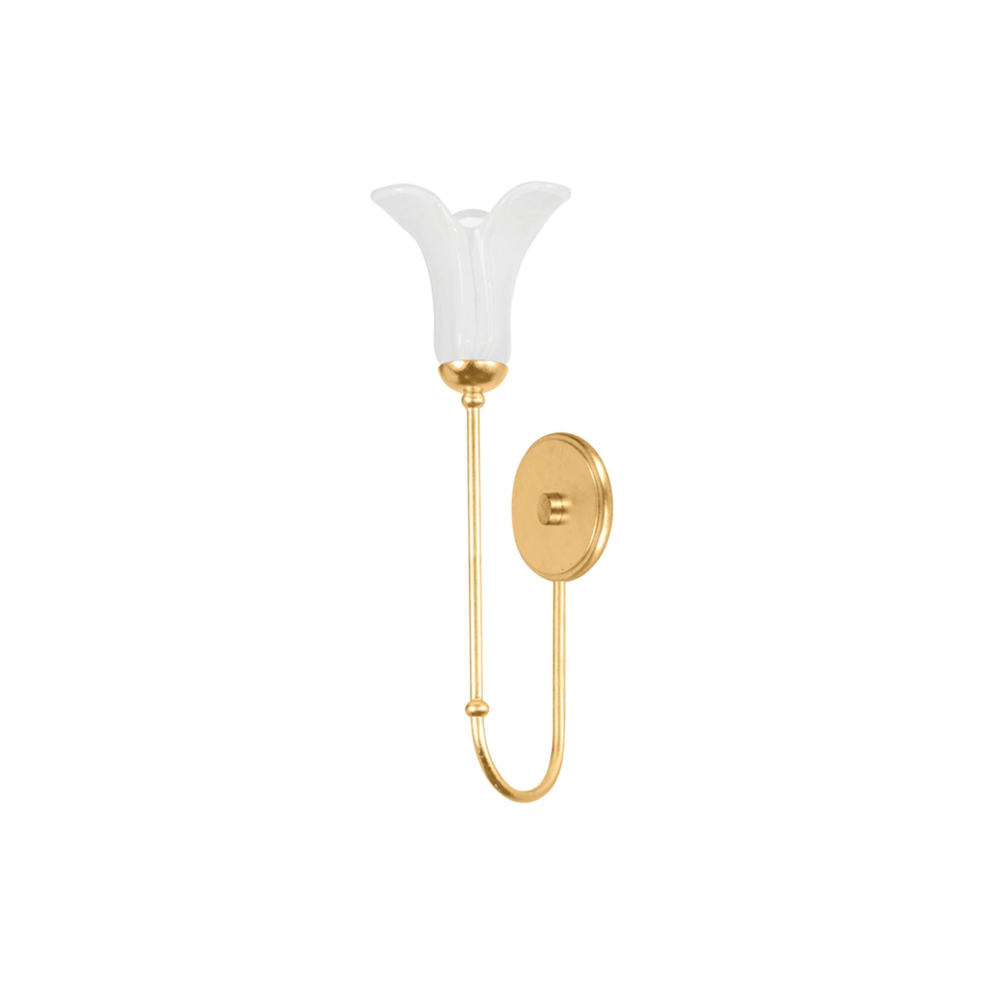 Montclair 1-Light Wall Sconce in Vintage Gold Leaf 5.05W x 19.75H