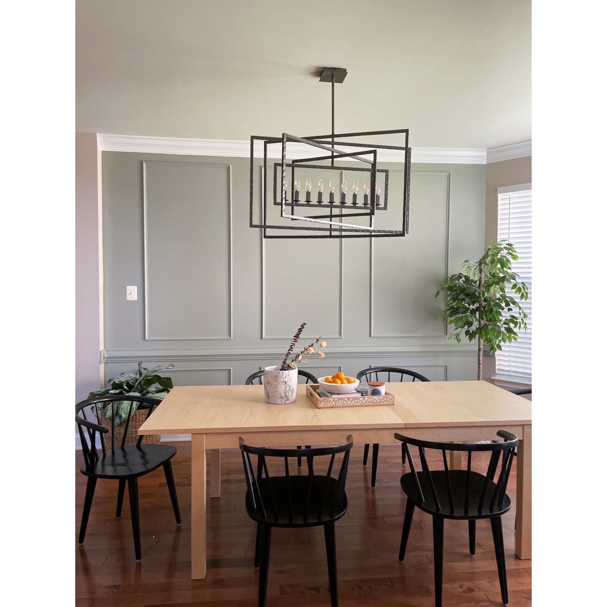 Capri 9 Light Raw Steel Chandelier 39"W x 24"H x 39"D