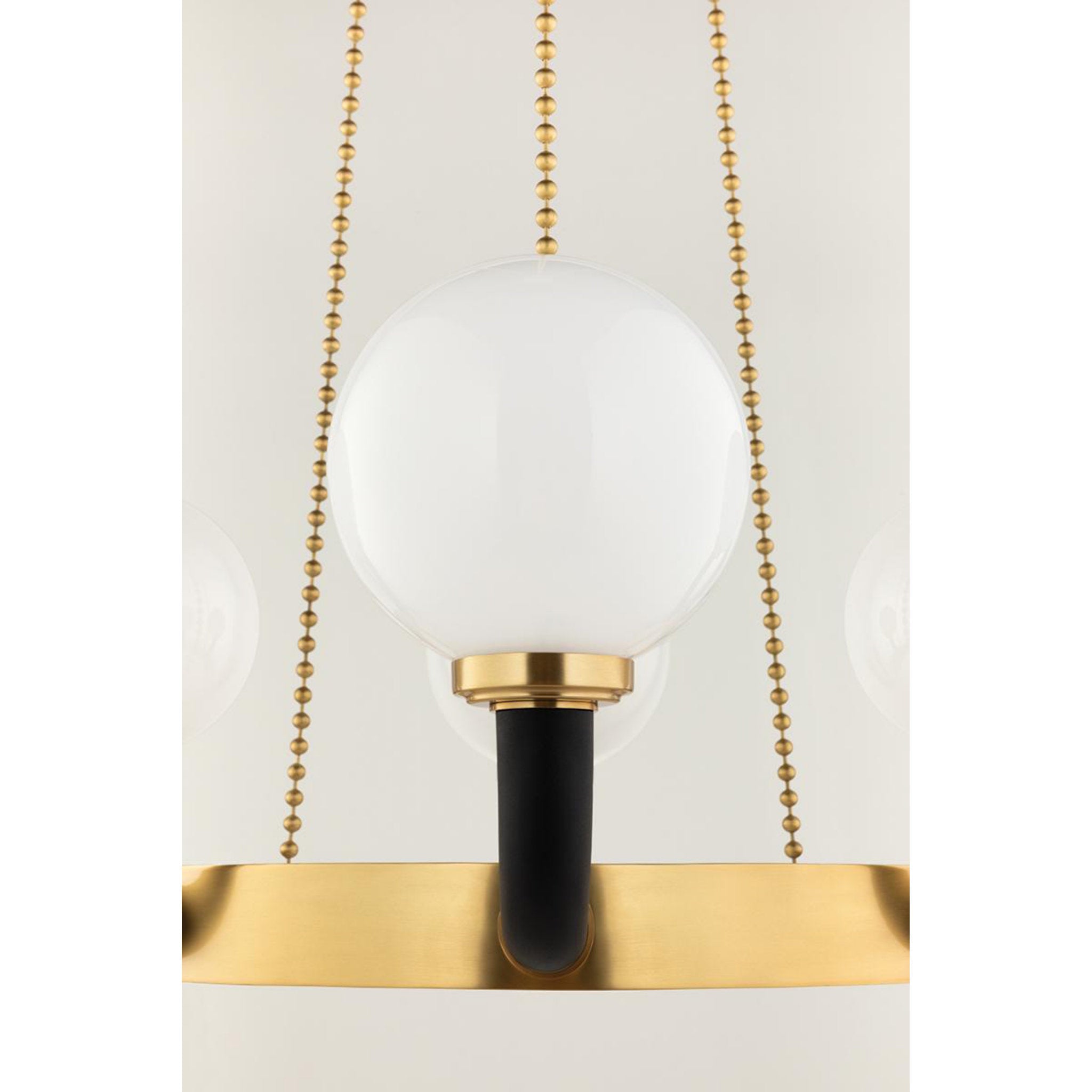 Werner 12-Light Chandelier in Aged Brass/Black 61L x 61W x 14.5H