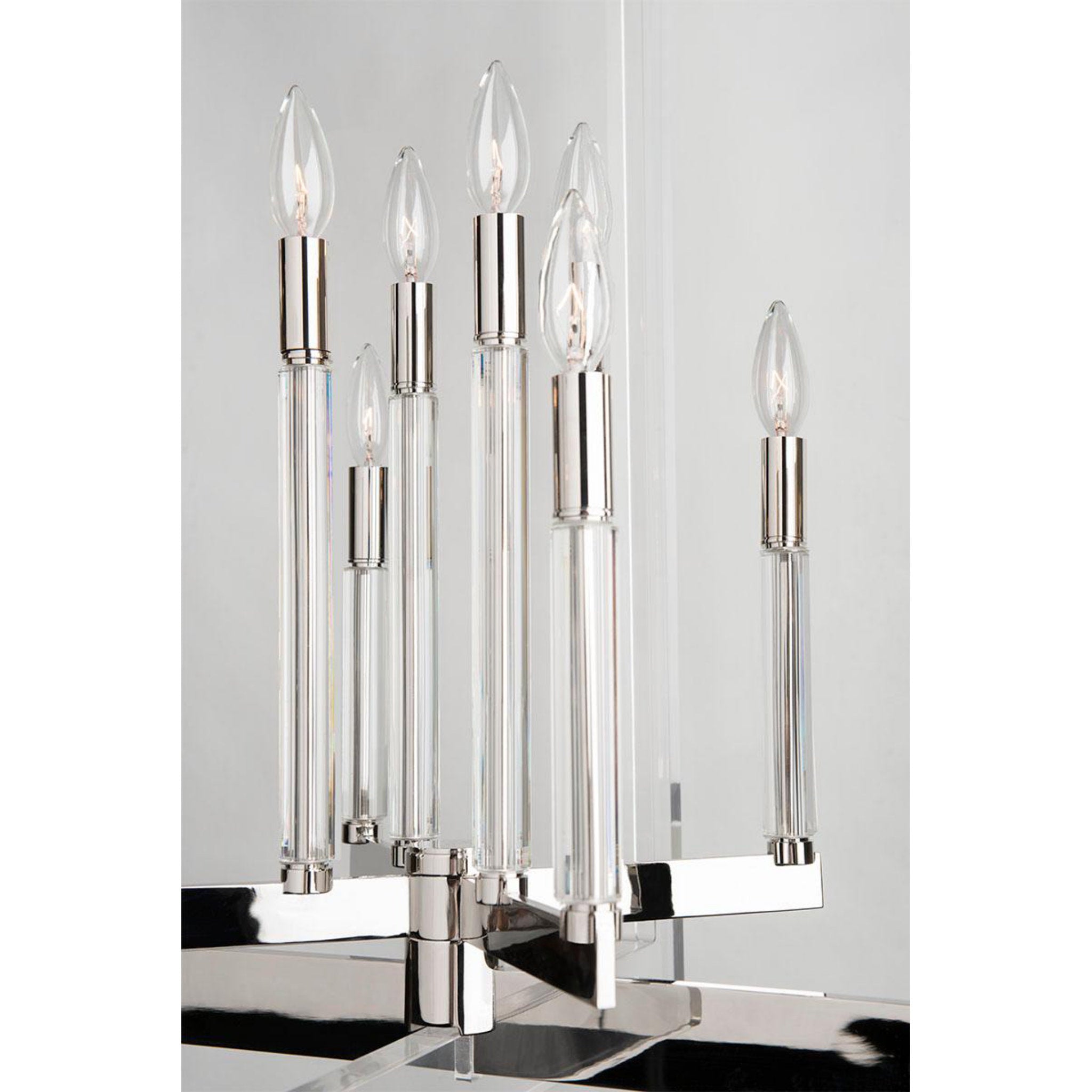 Wellington 8-Light Pendant in Polished Nickel 17.5L x 17.5W x 26.5H