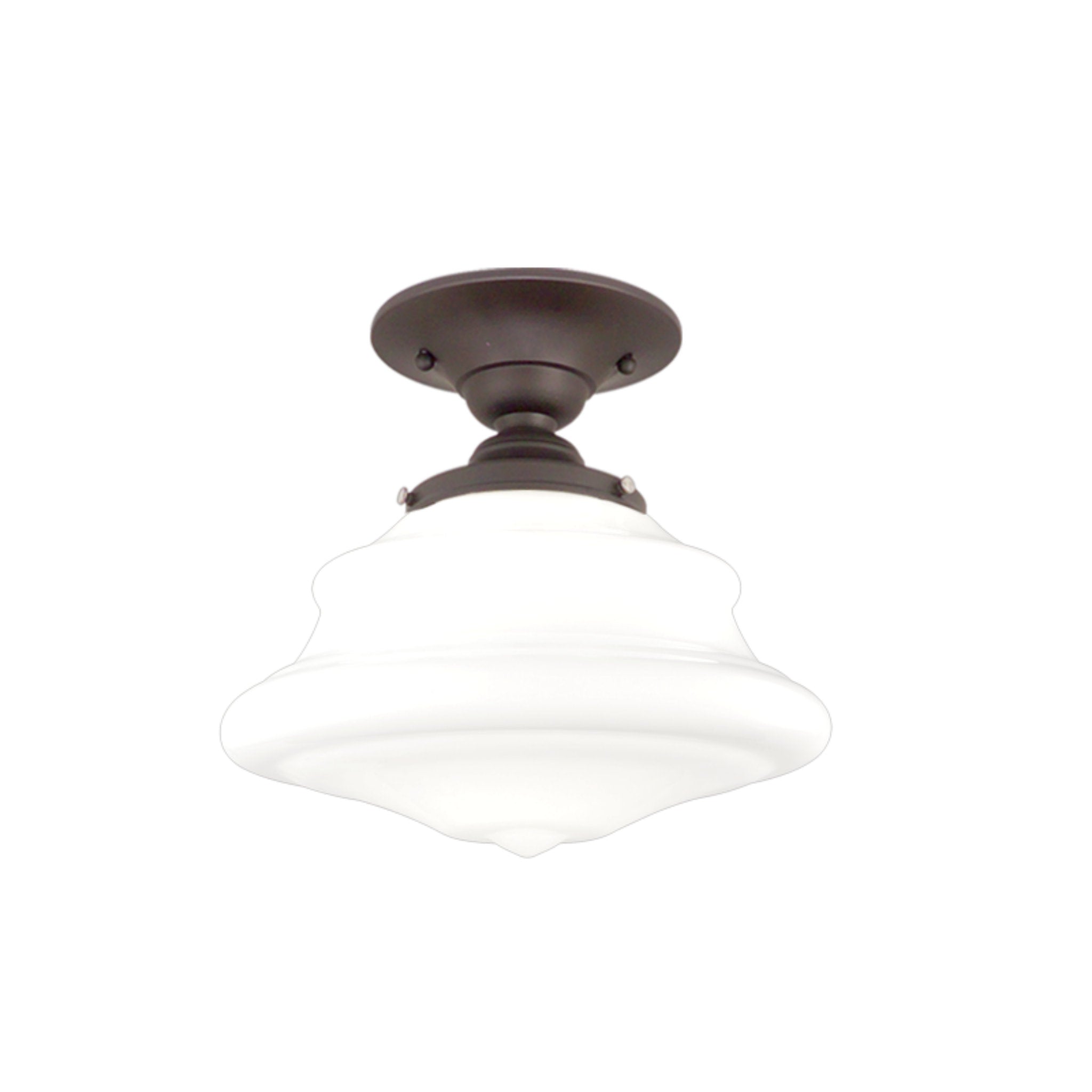 Petersburg 1-Light Semi Flush in Old Bronze 9.5L x 9.5W x 8H