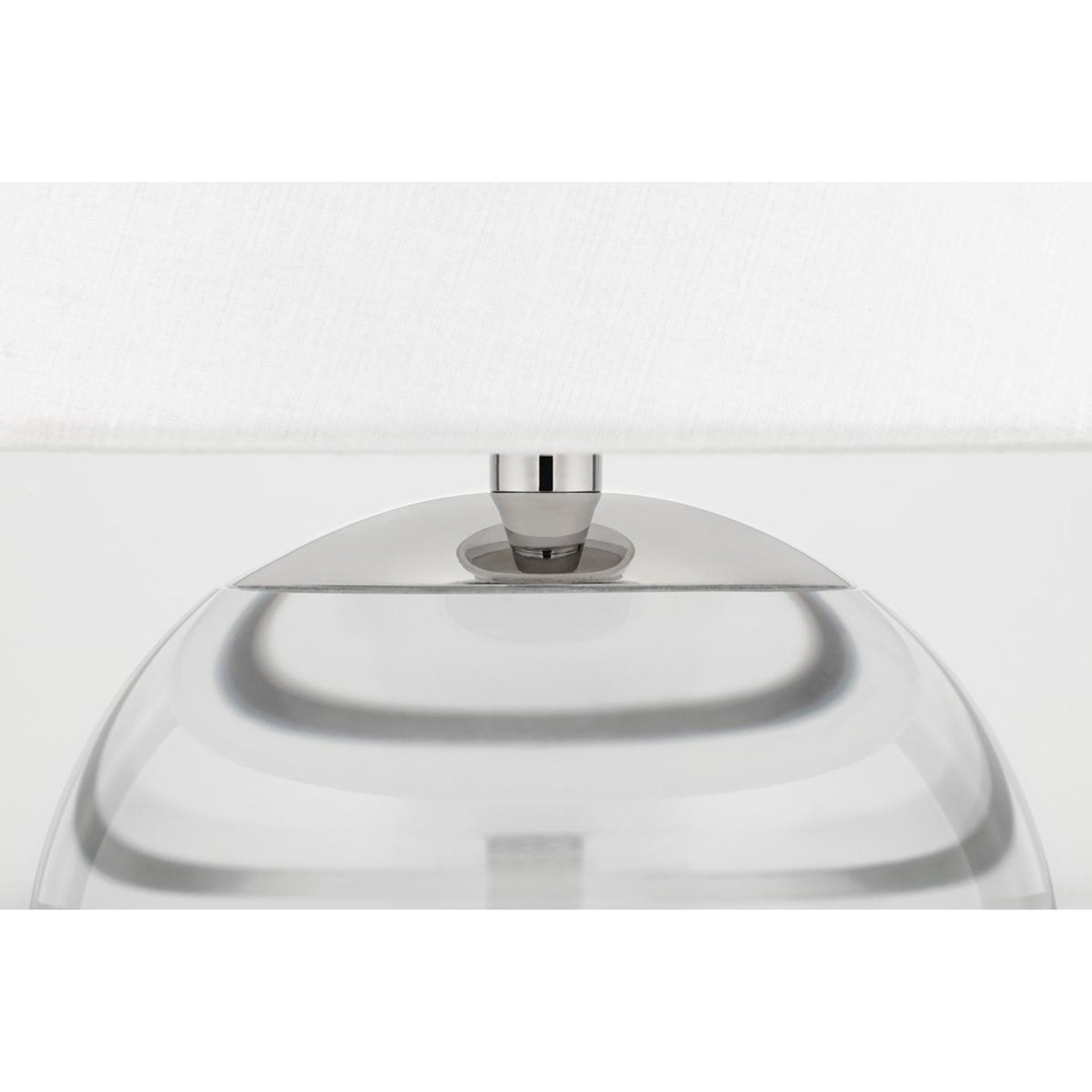 Nicole 1-Light Table Lamp in Polished Nickel 4.25L x 8.5W x 12.75H