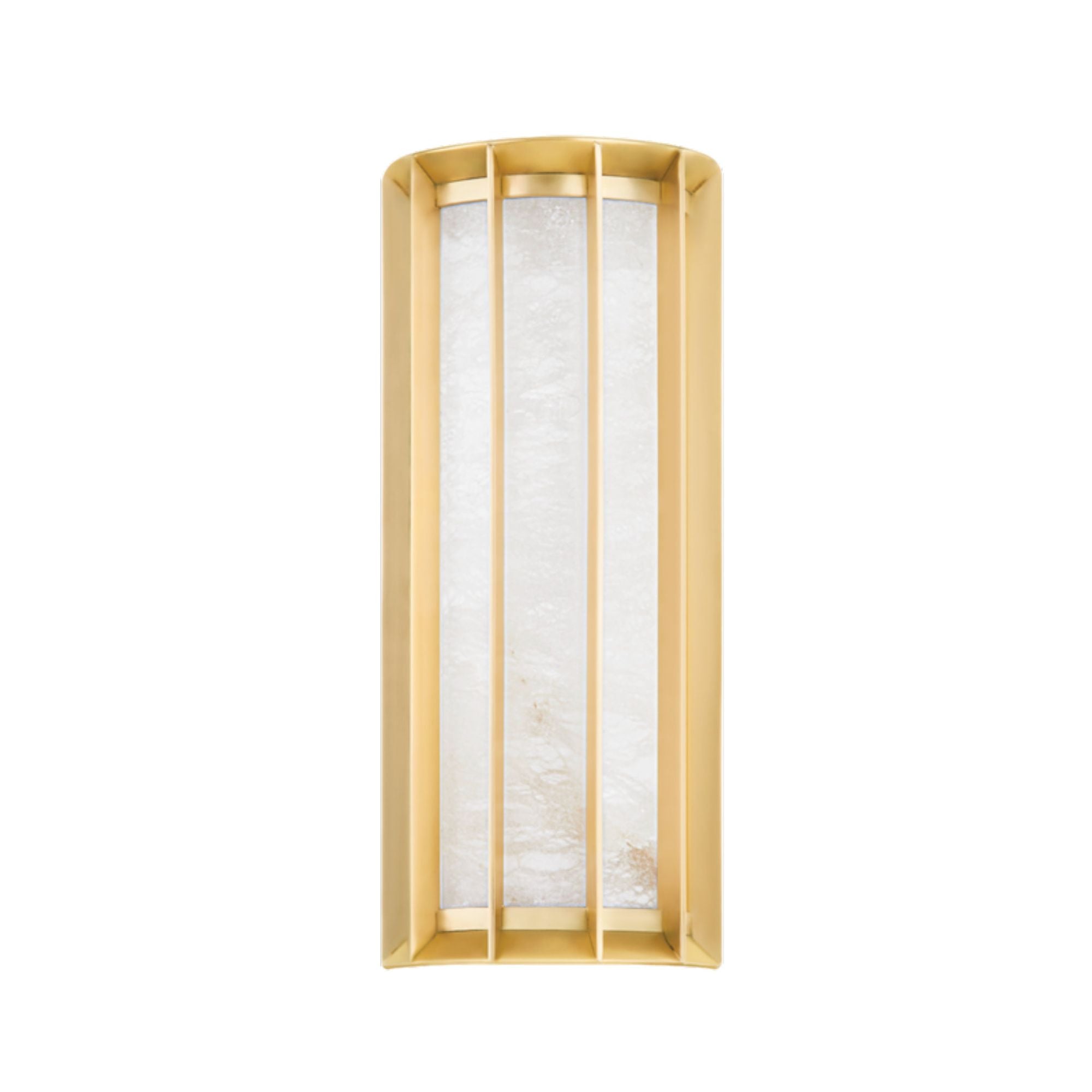 Leda 1-Light Wall Sconce in Vintage Brass 6L x 6W x 14H
