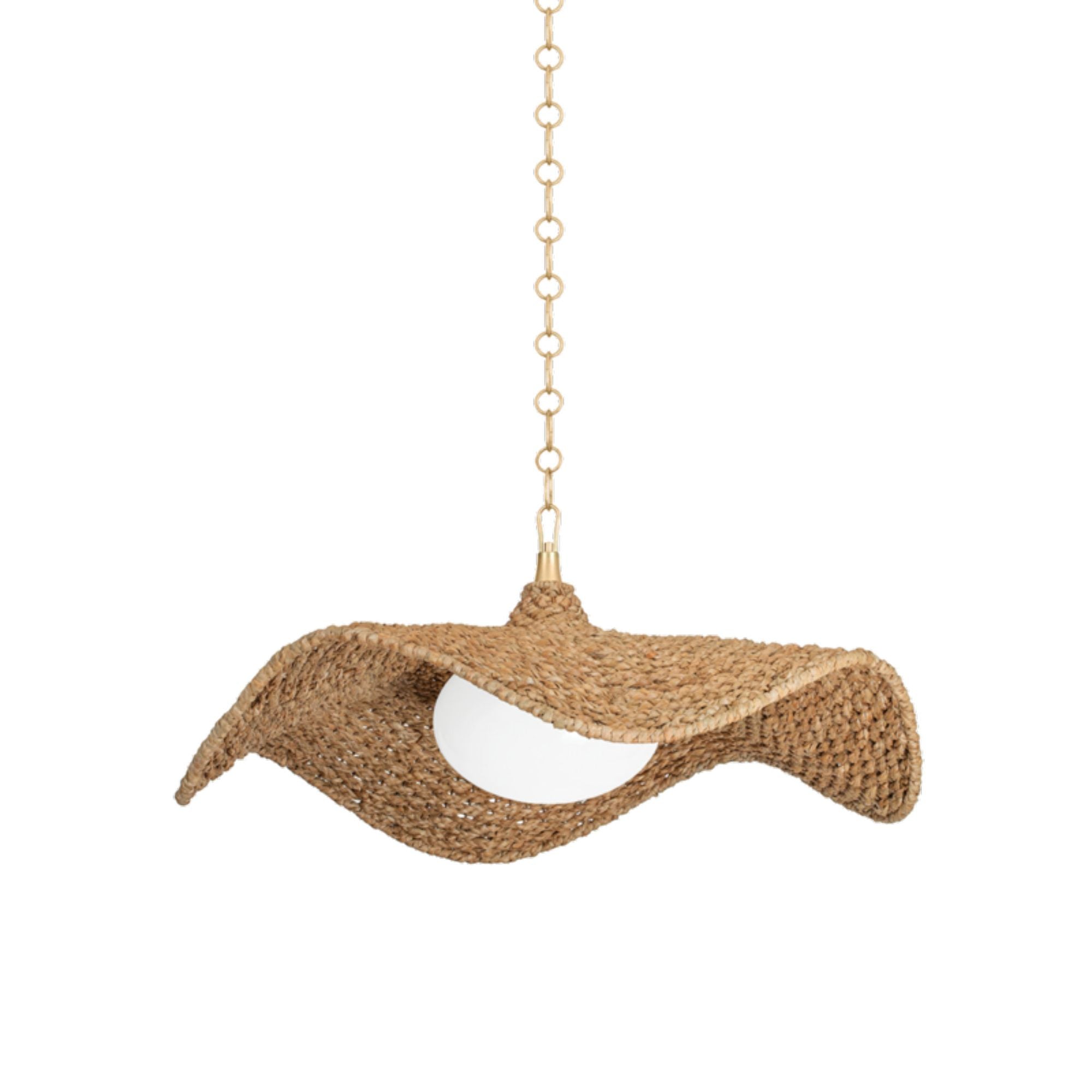 Levene 1-Light Pendant in Vintage Gold Leaf 41.25L x 41.25W x 17.5H