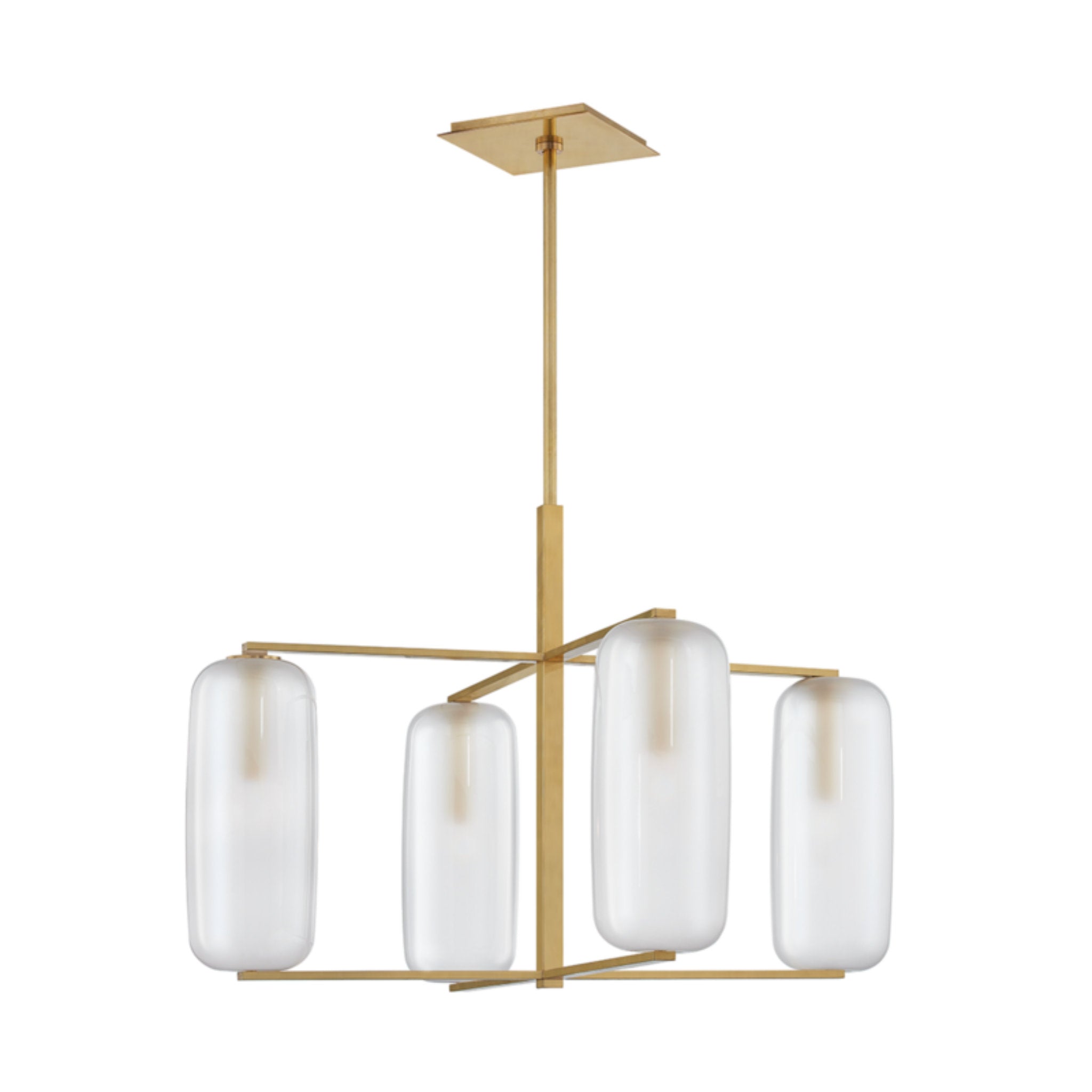 Pebble 4-Light Chandelier in Aged Brass 33.5L x 33.5W x 22H