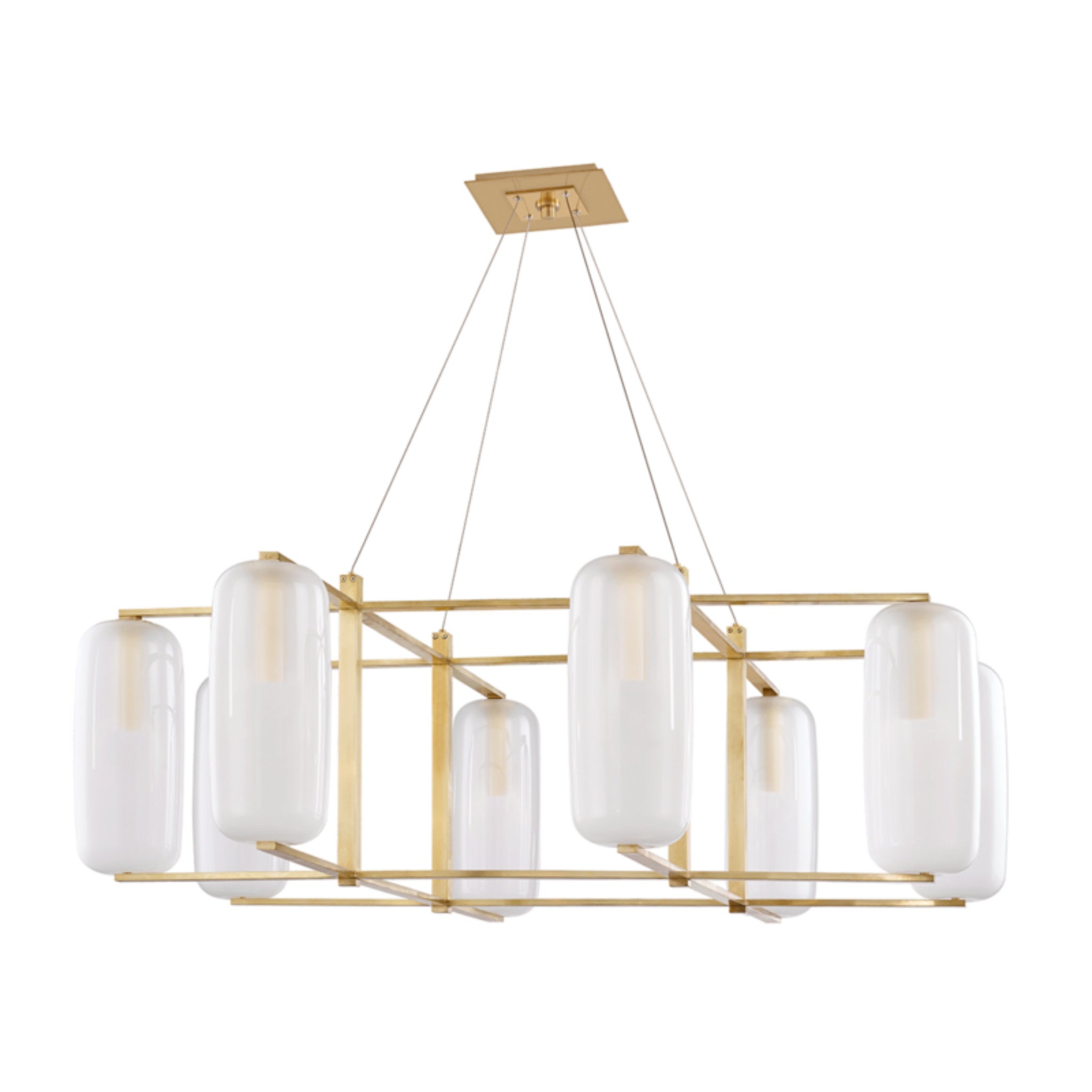 Pebble 8-Light Chandelier in Aged Brass 48L x 48W x 15.75H