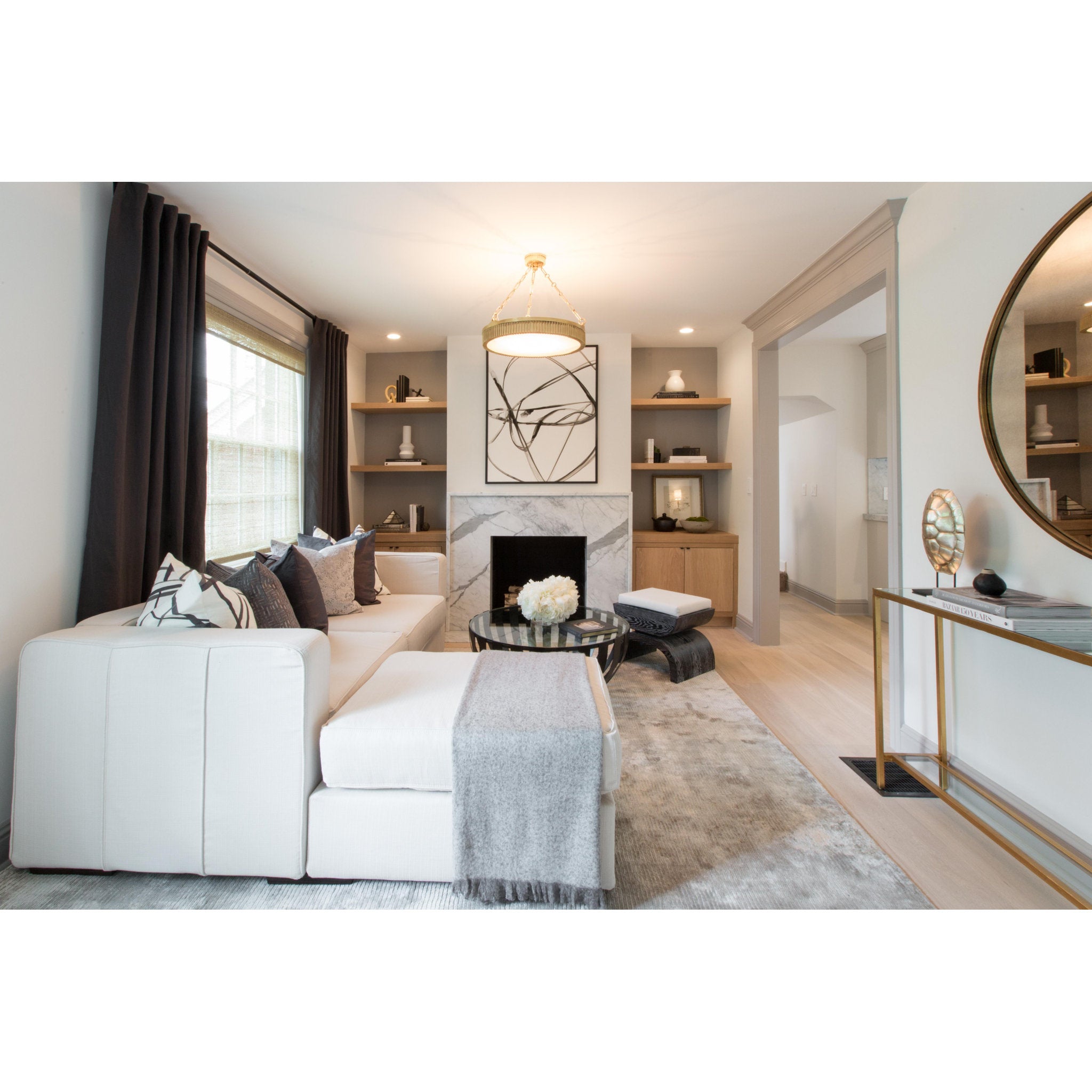 Lynden 5-Light Chandelier in Aged Brass 22L x 22W x 8.25H