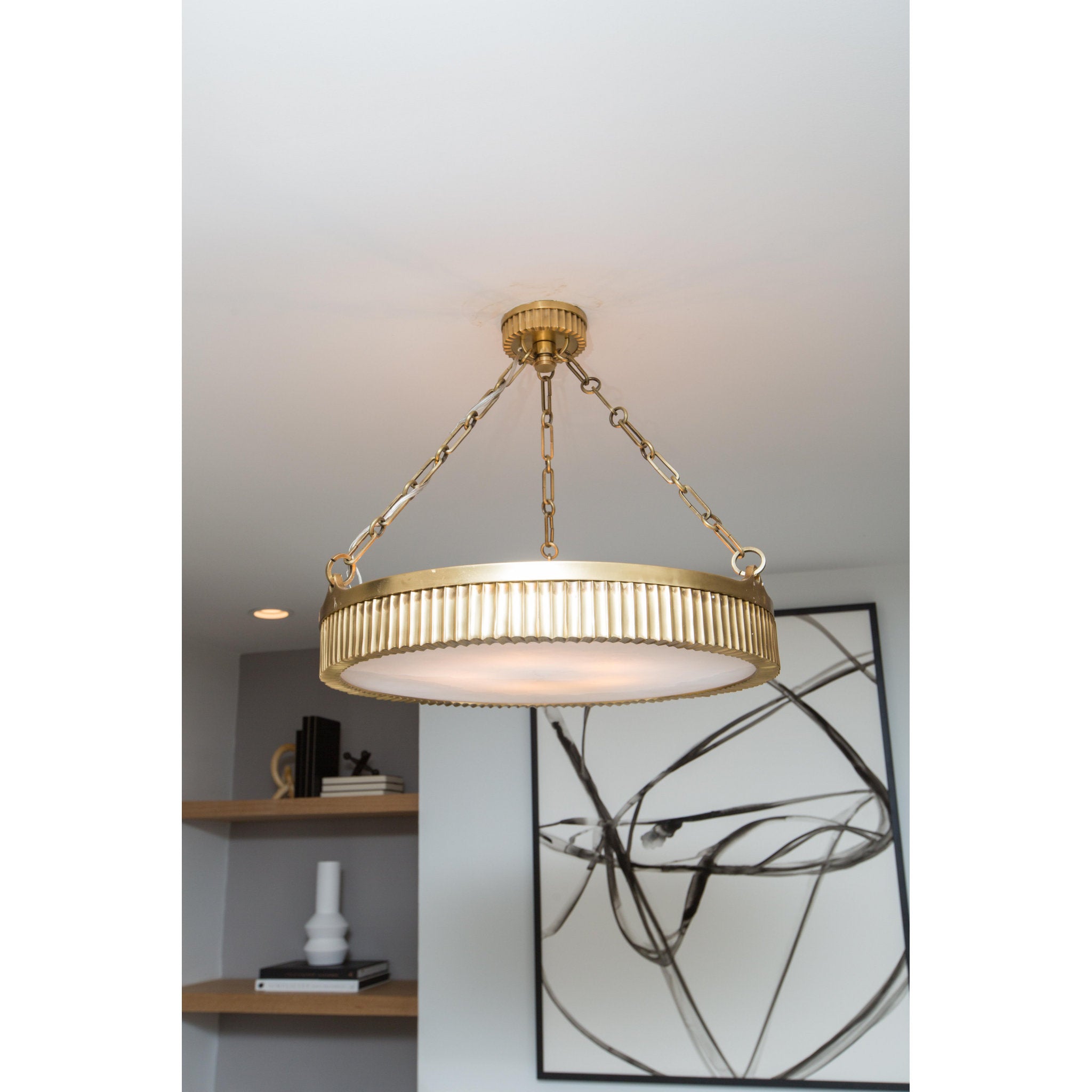 Lynden 5-Light Chandelier in Aged Brass 22L x 22W x 8.25H