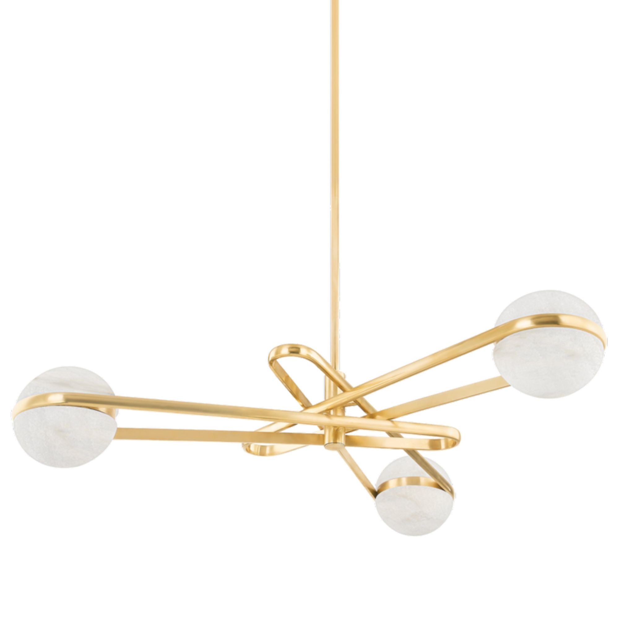 Kyomi 6-Light Chandelier in Vintage Brass 52L x 52W x 9H