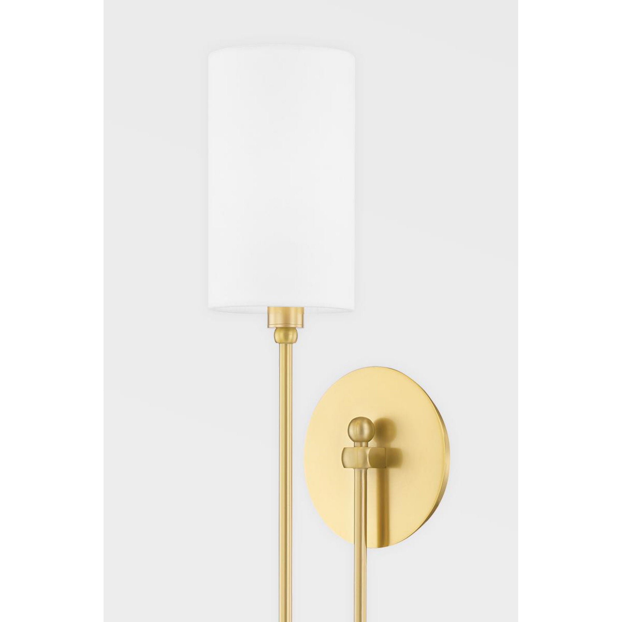 Harlem 1-Light Wall Sconce in Aged Brass 5.25L x 5.25W x 24H