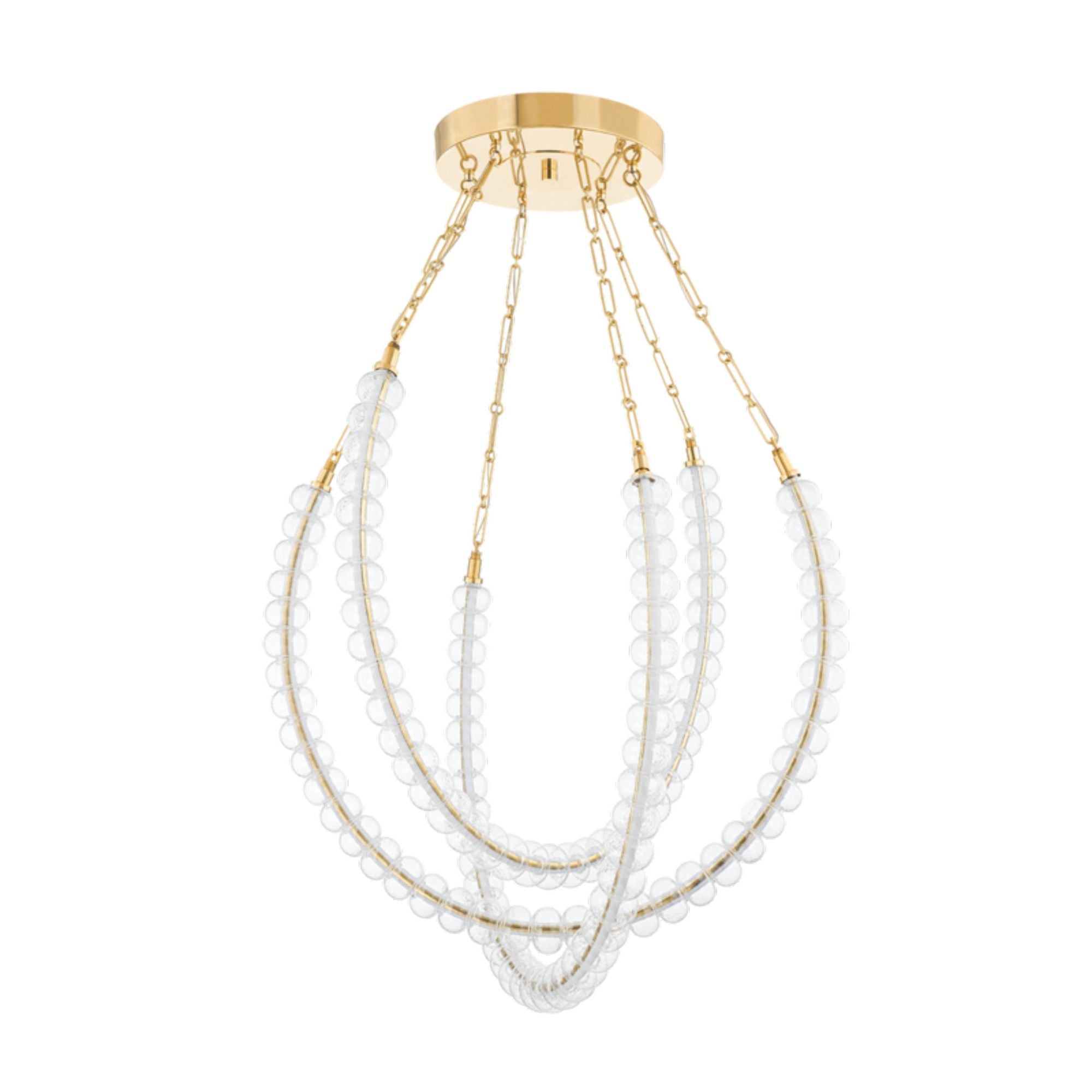 Celeste 3-Light Chandelier in Vintage Brass 35.75L x 35.75W x 35H