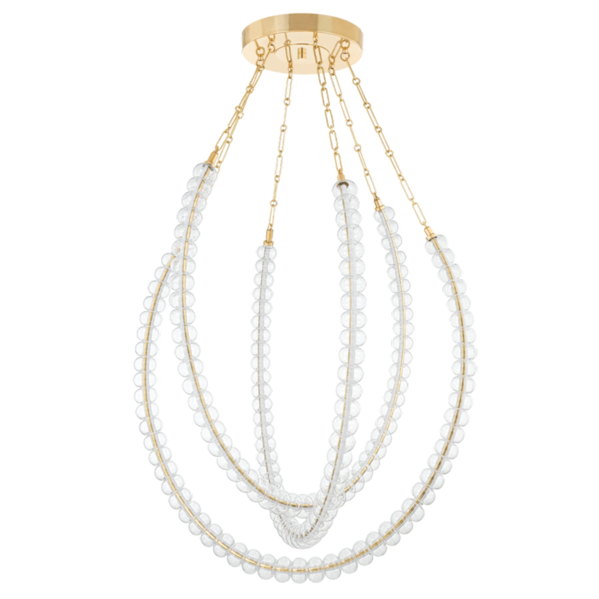 Celeste 3-Light Chandelier in Vintage Brass 48.25L x 48.25W x 43.25H