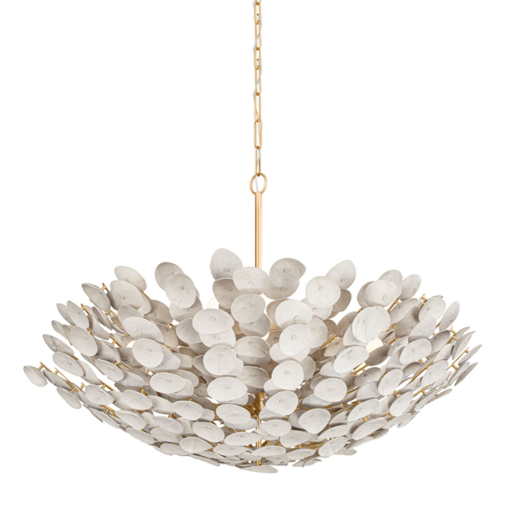 Aimi 12-Light Chandelier in Vintage Gold Leaf 48.5L x 48.5W x 35H