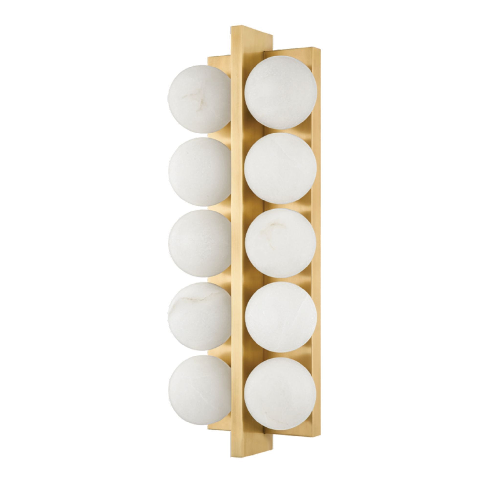 Emille 10-Light Wall Sconce in Vintage Brass 6.75L x 6.75W x 18.25H