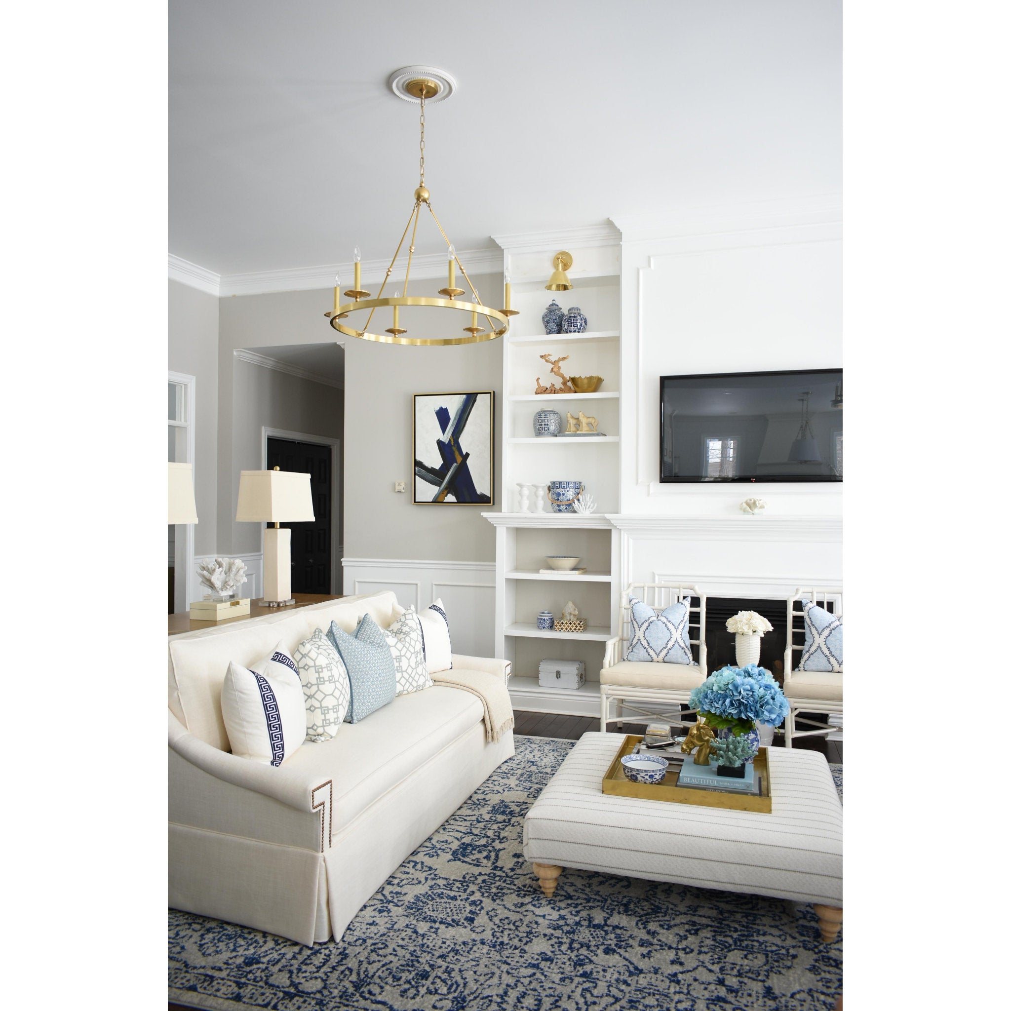 Allendale 6-Light Chandelier in Aged Brass 35.75L x 35.75W x 29.75H