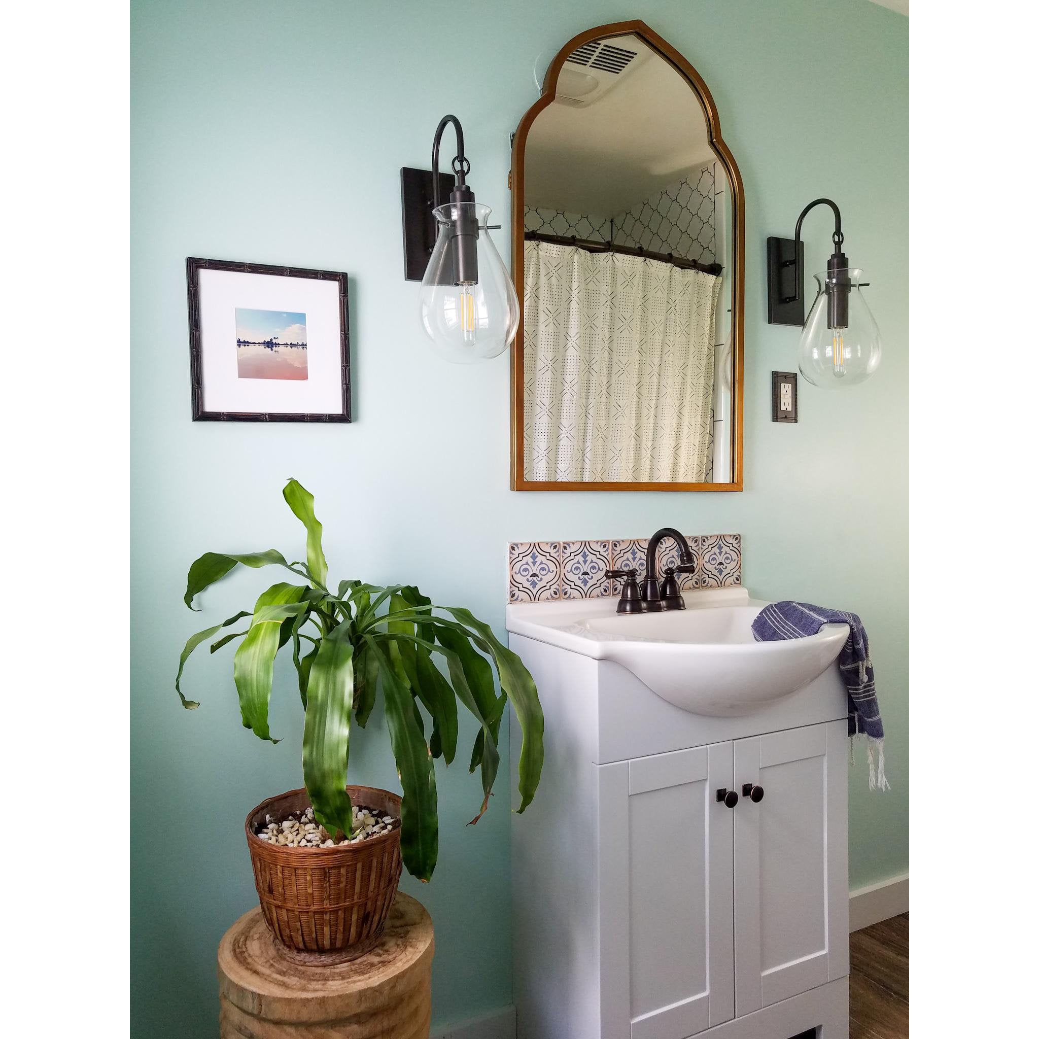 Ivy 1-Light Wall Sconce in Old Bronze by Becki Owens 7.5L x 7.5W x 18H