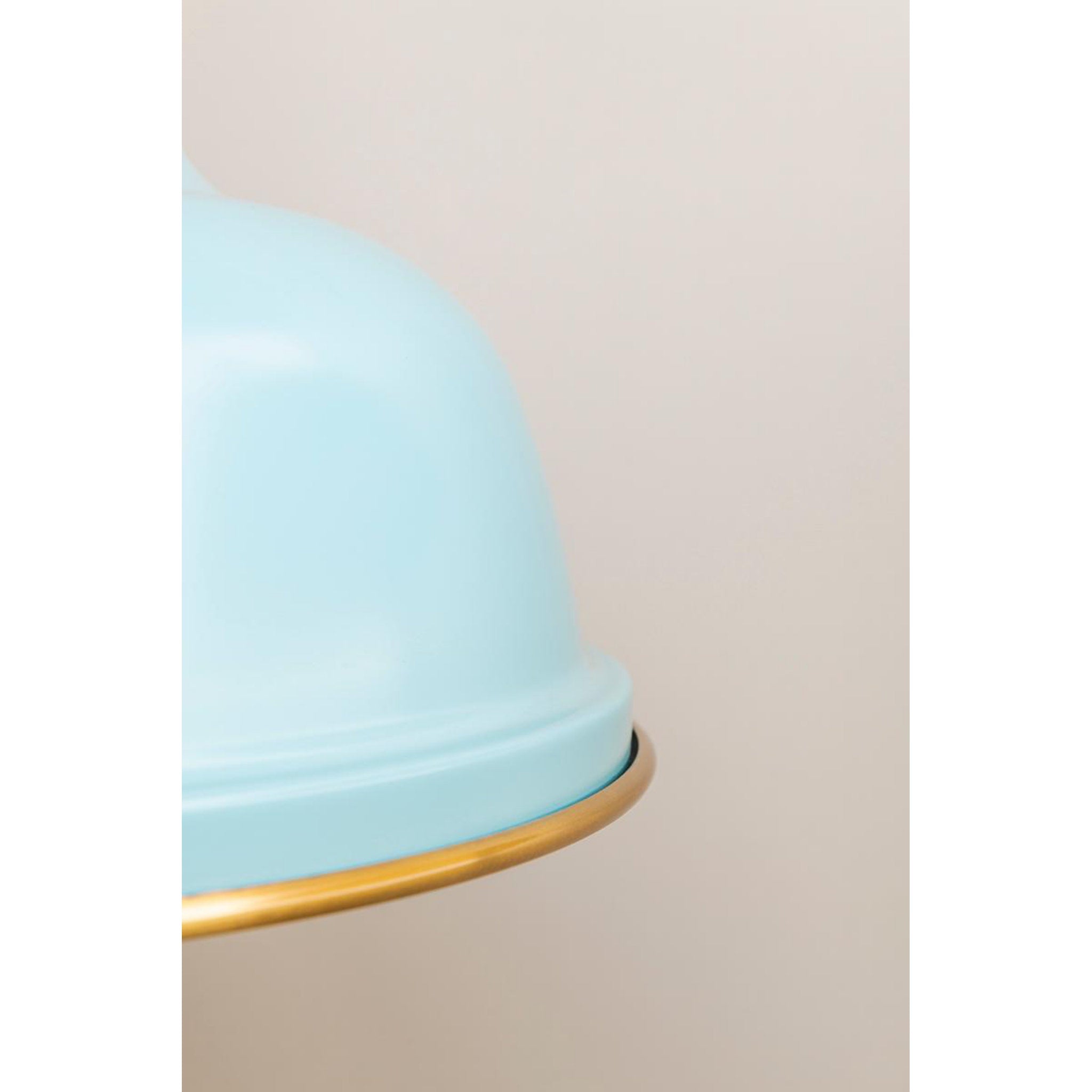 Painted No.1 3-Light Pendant in Aged Brass/Darkest Blue by Mark D. Sikes 18L x 18W x 16H