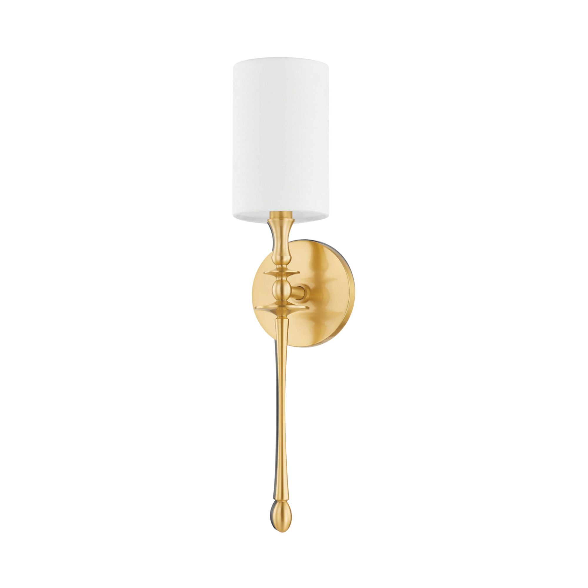 Guilford 1-Light Wall Sconce in Aged Brass 4.75W x 19.75H