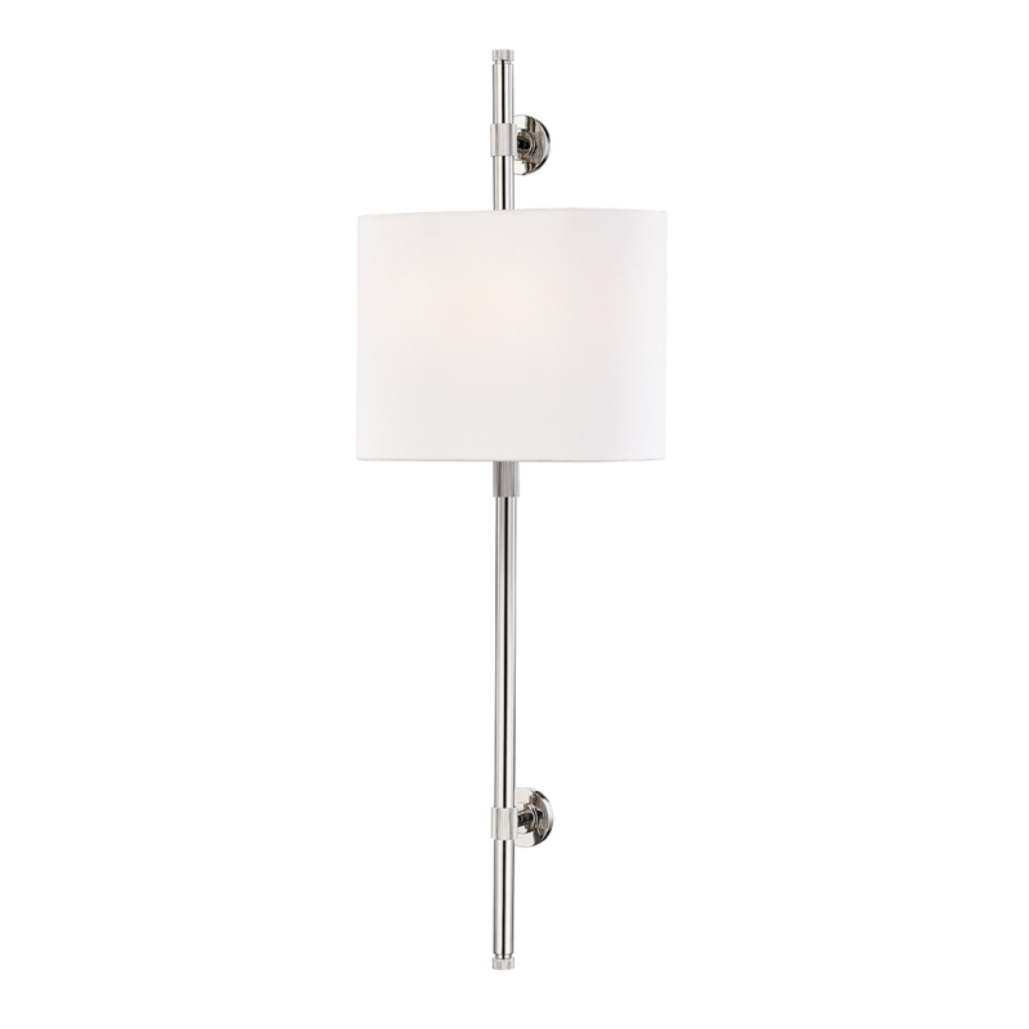 Bowery 2-Light Wall Sconce in Polished Nickel 12L x 12W x 34H