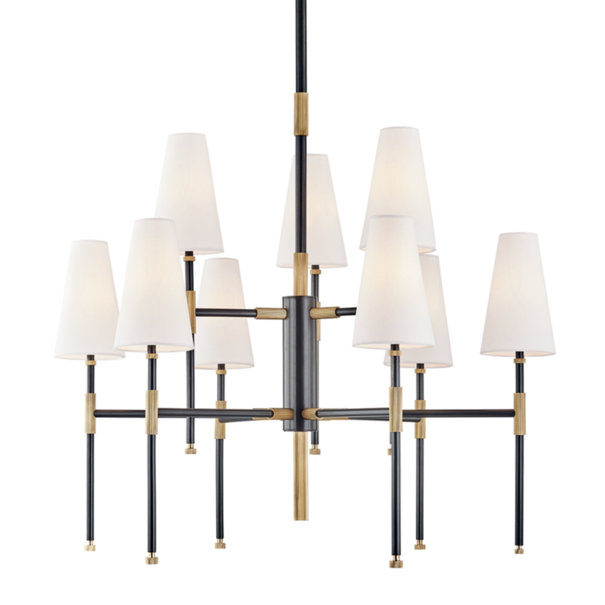Bowery 9-Light Chandelier in Aged Old Bronze 34L x 34W x 31H