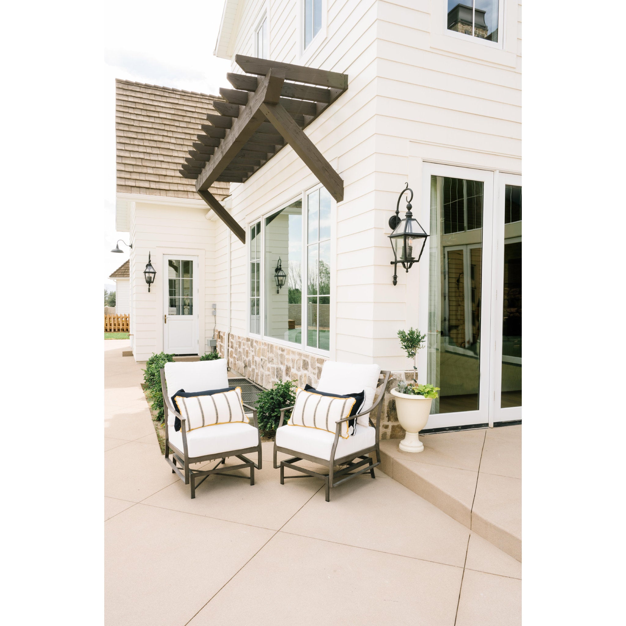 Townsend Wall Sconce 3-Light Outdoor LED in Textured Black 11L x 11W x 39.5H