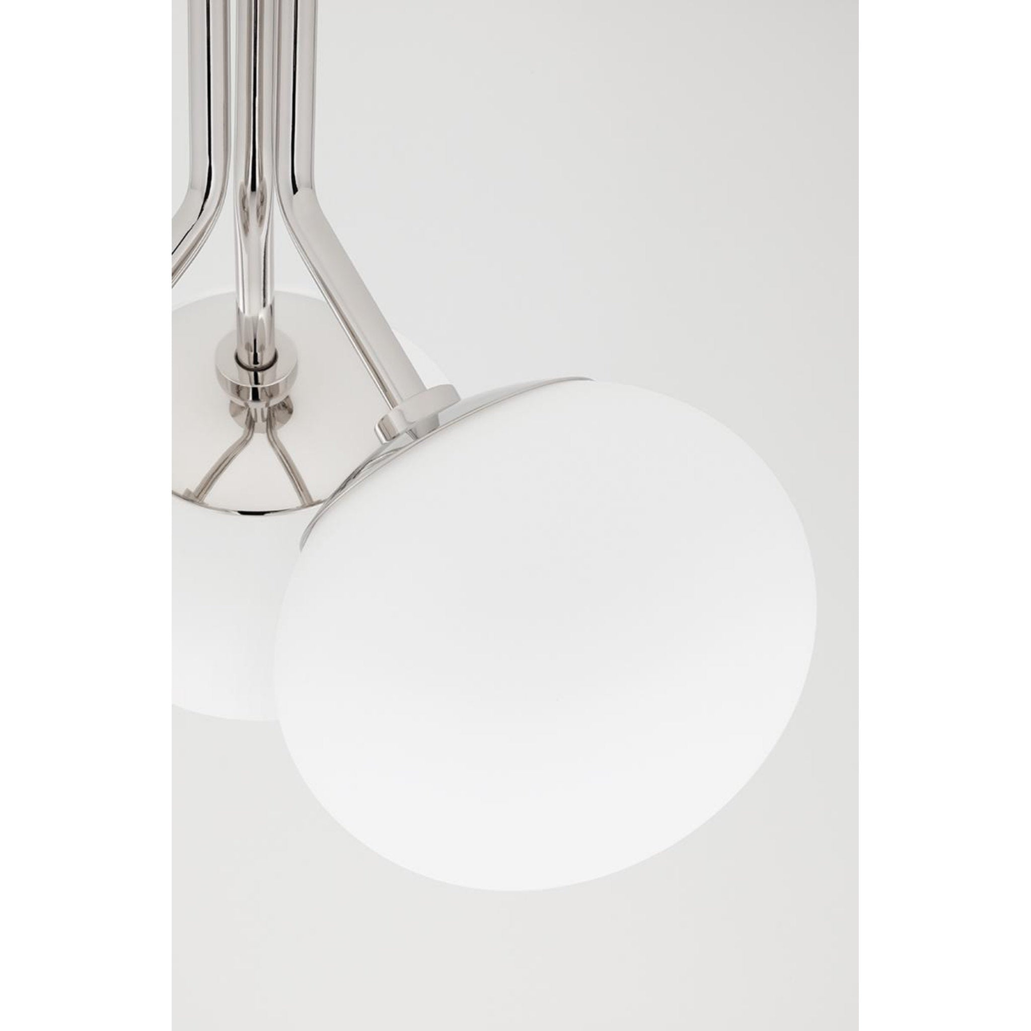 Estee 3-Light Semi Flush in Polished Nickel 19L x 19W x 15H