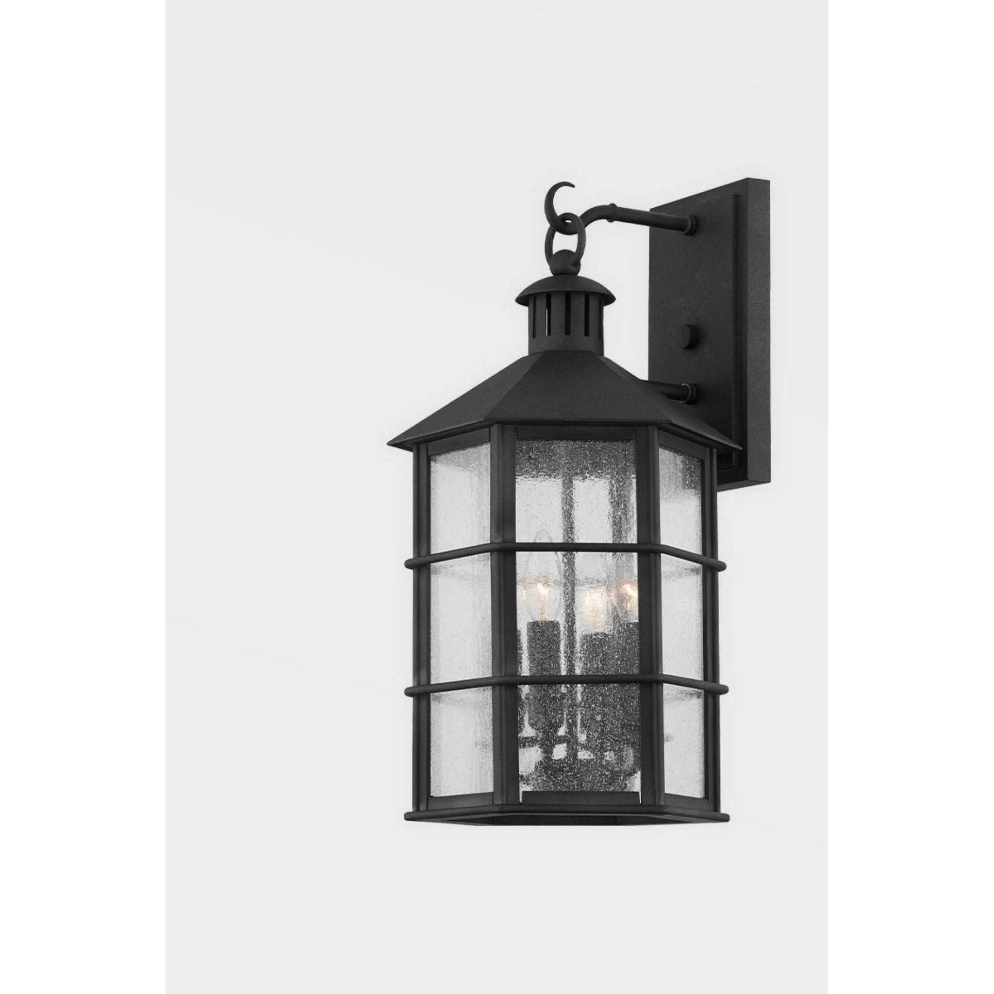 Lake County 4-Light Exterior Wall Sconce in French Iron by Mark D. Sikes 11.5W x 21H