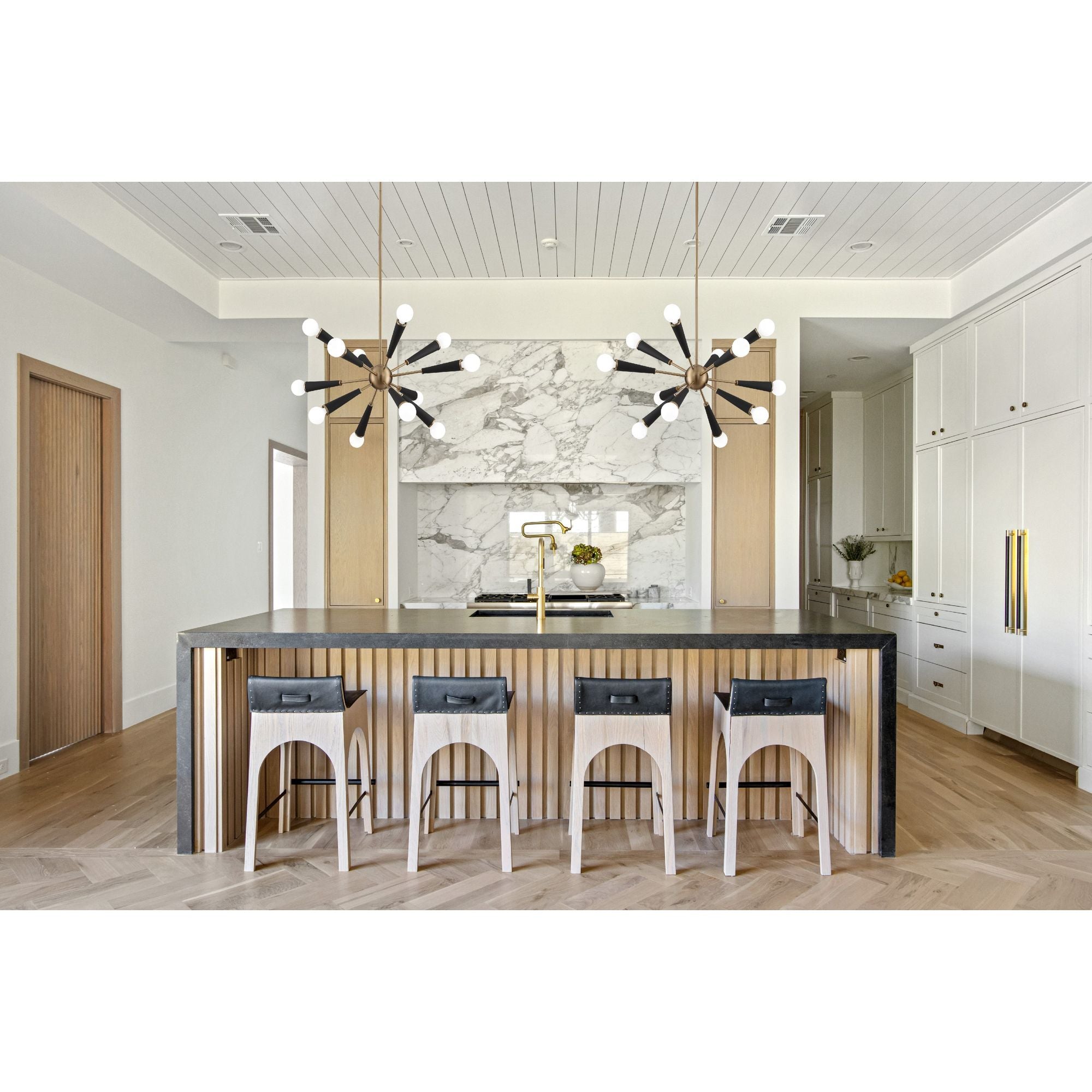 Zodiac 12 Light Aged Brass Chandelier 34"W x 18.5"H x 34"D