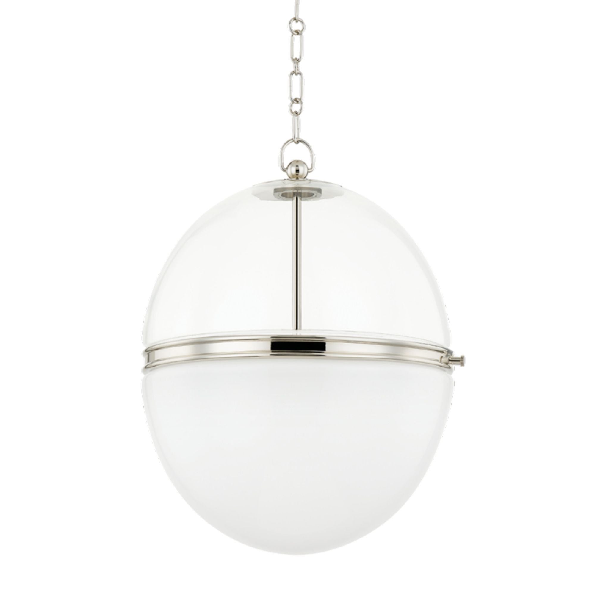 Donnell 1-Light Pendant in Polished Nickel 17.5L x 17.5W x 21.25H