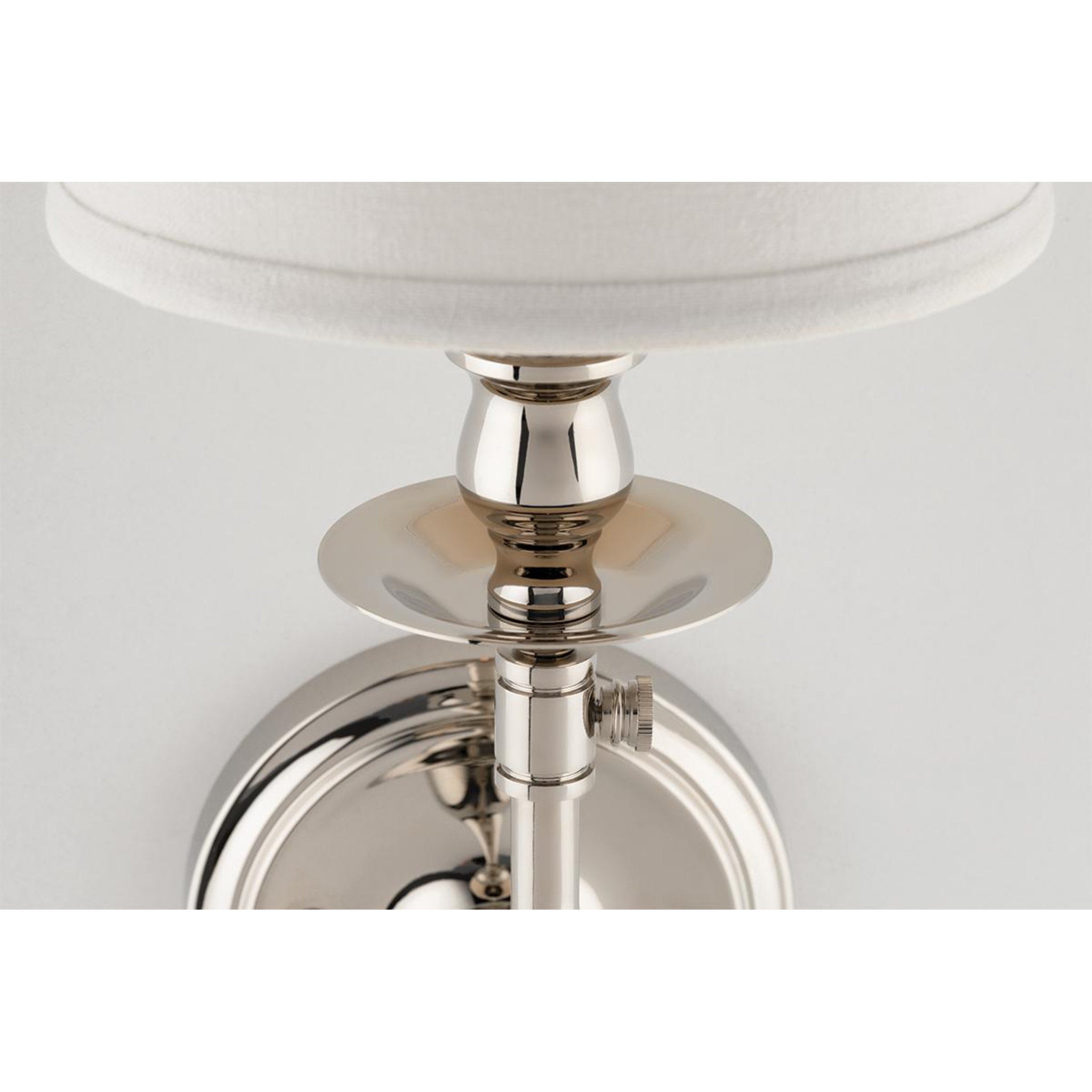 Logan 1-Light Wall Sconce in Polished Nickel 6.25L x 6.25W x 18H