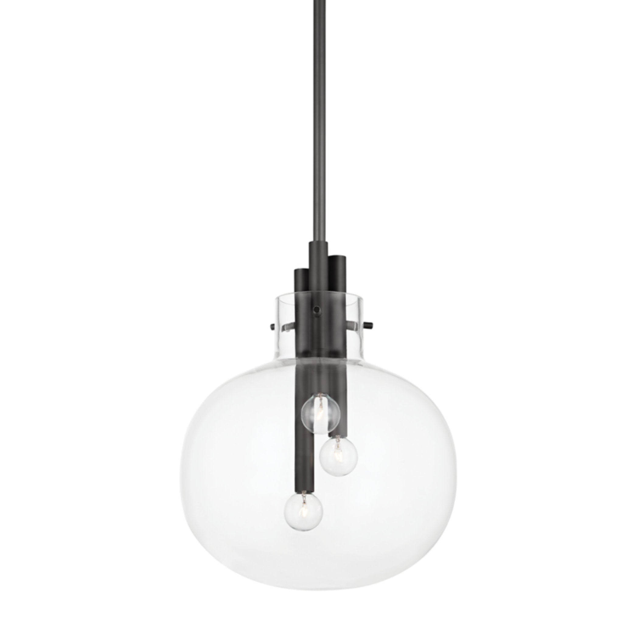 Hempstead 3-Light Pendant in Black Brass 13.75L x 13.75W x 16.75H