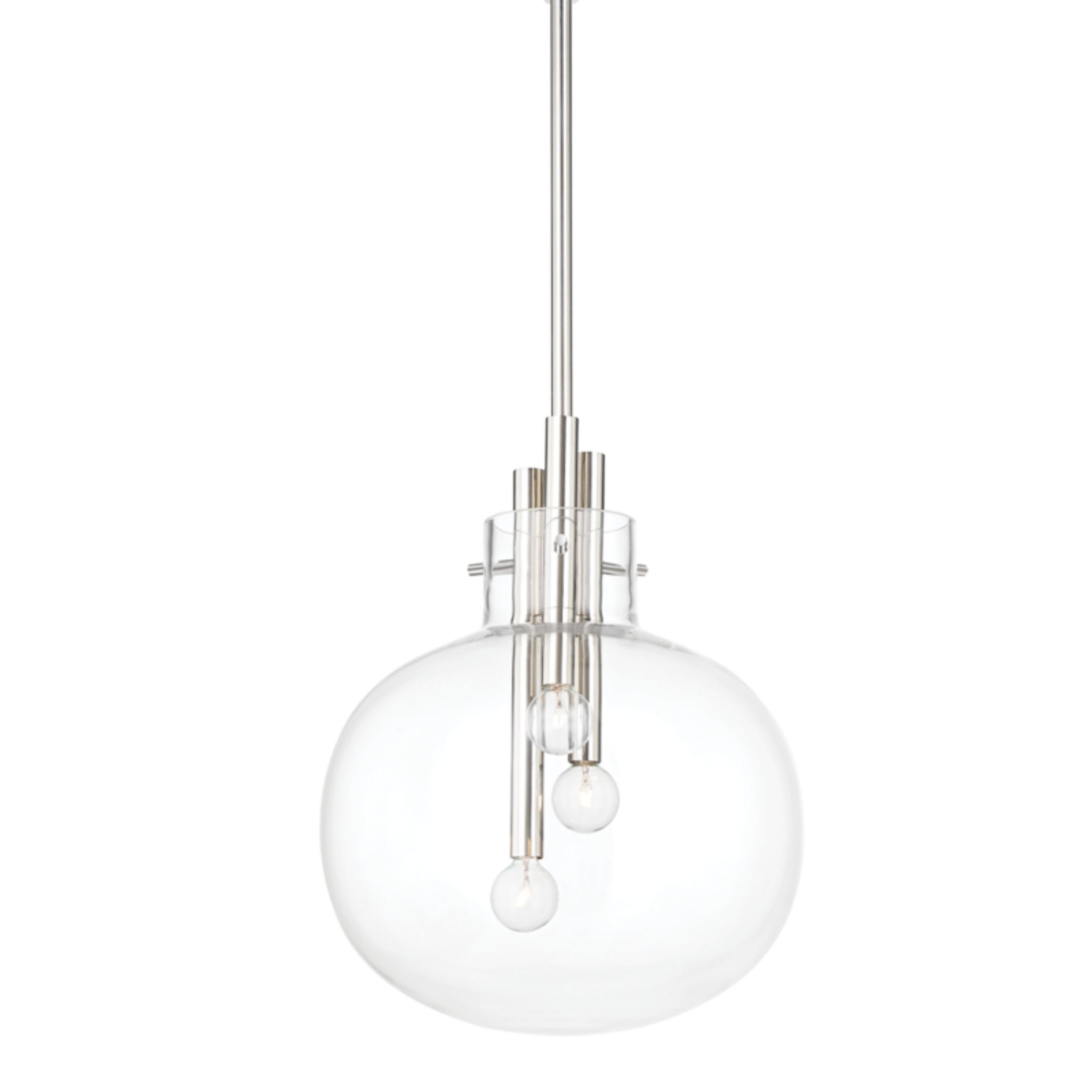 Hempstead 3-Light Pendant in Polished Nickel 13.75L x 13.75W x 16.75H