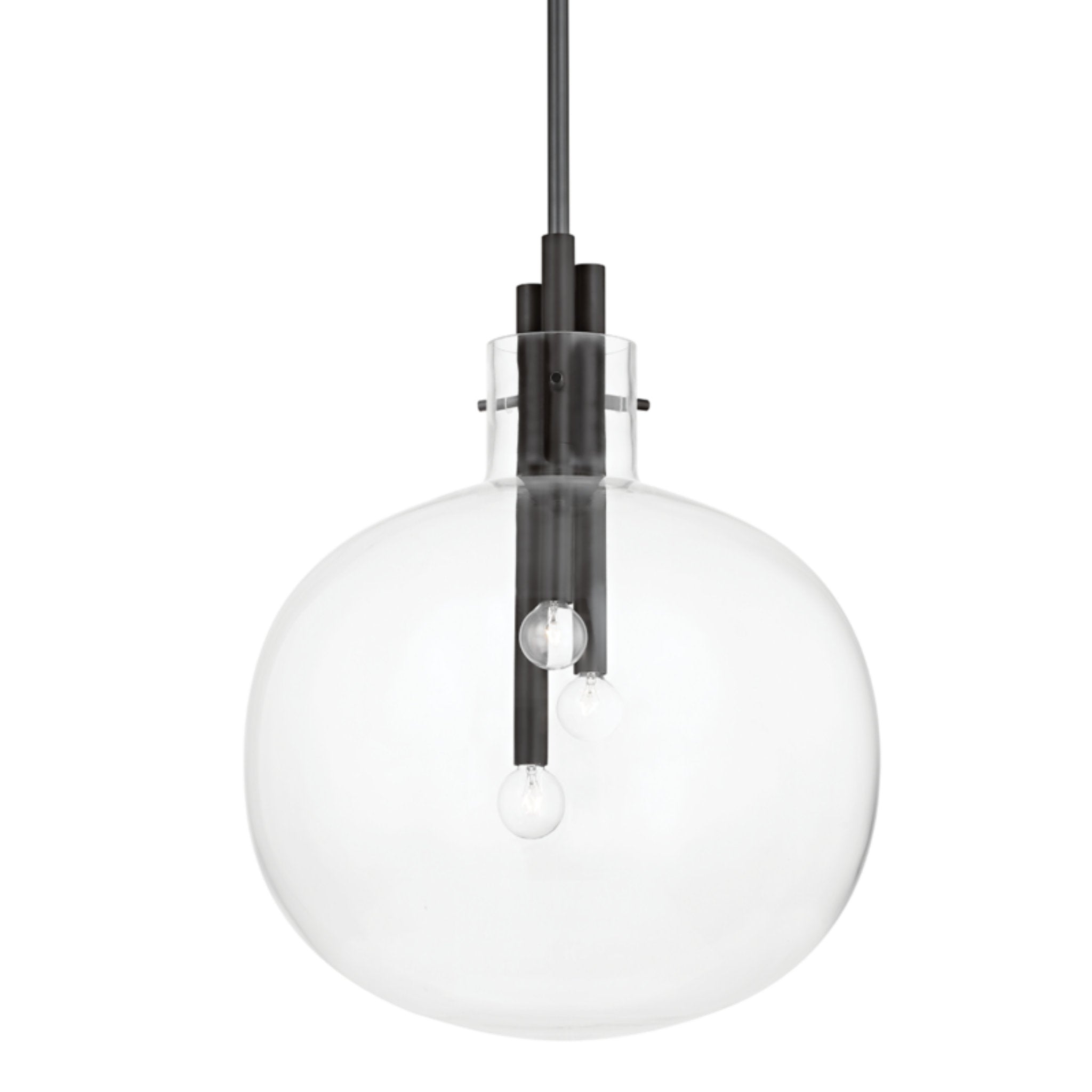 Hempstead 3-Light Pendant in Black Brass 18.25L x 18.25W x 22.5H