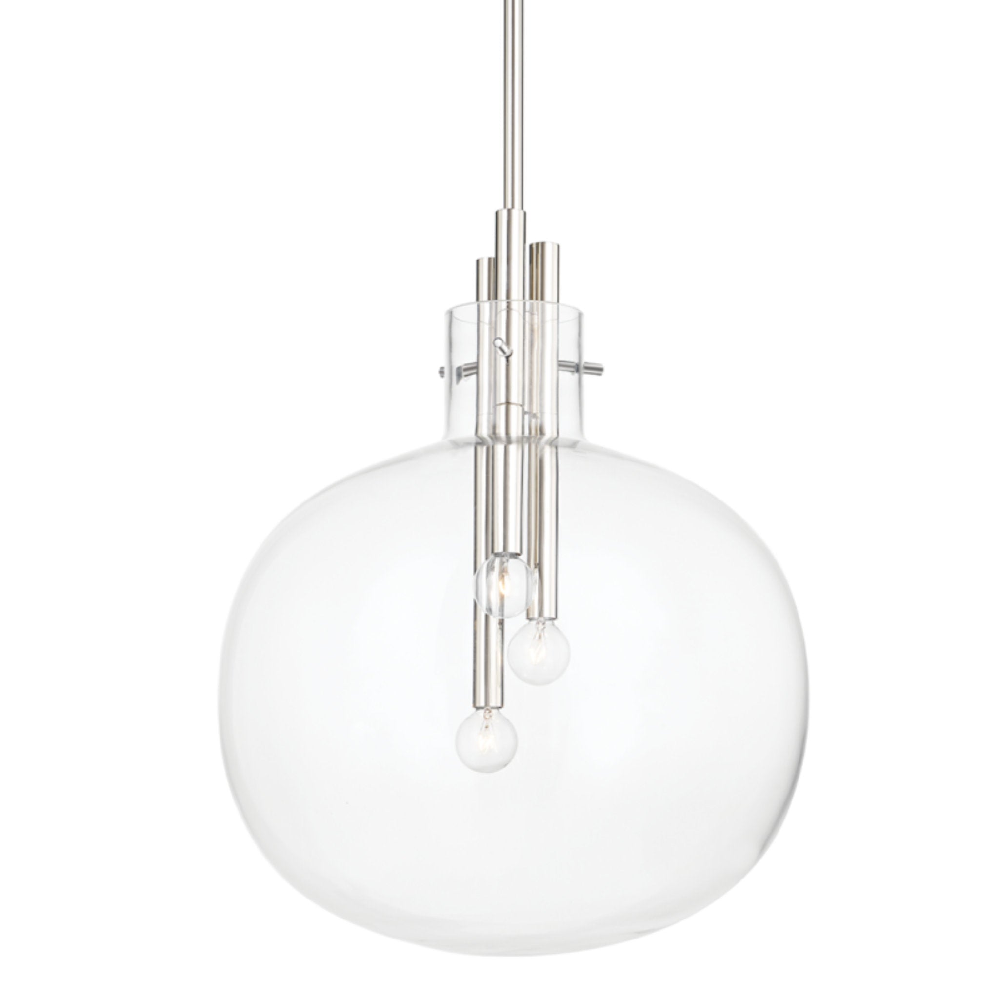 Hempstead 3-Light Pendant in Polished Nickel 18.25L x 18.25W x 22.5H