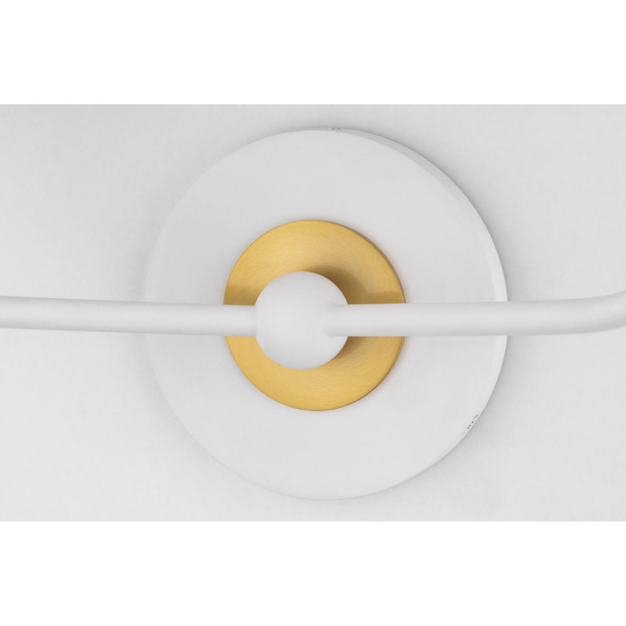 Merri 2-Light Wall Sconce in Aged Brass/Soft Off White 6.75L x 15.75W x 13.5H