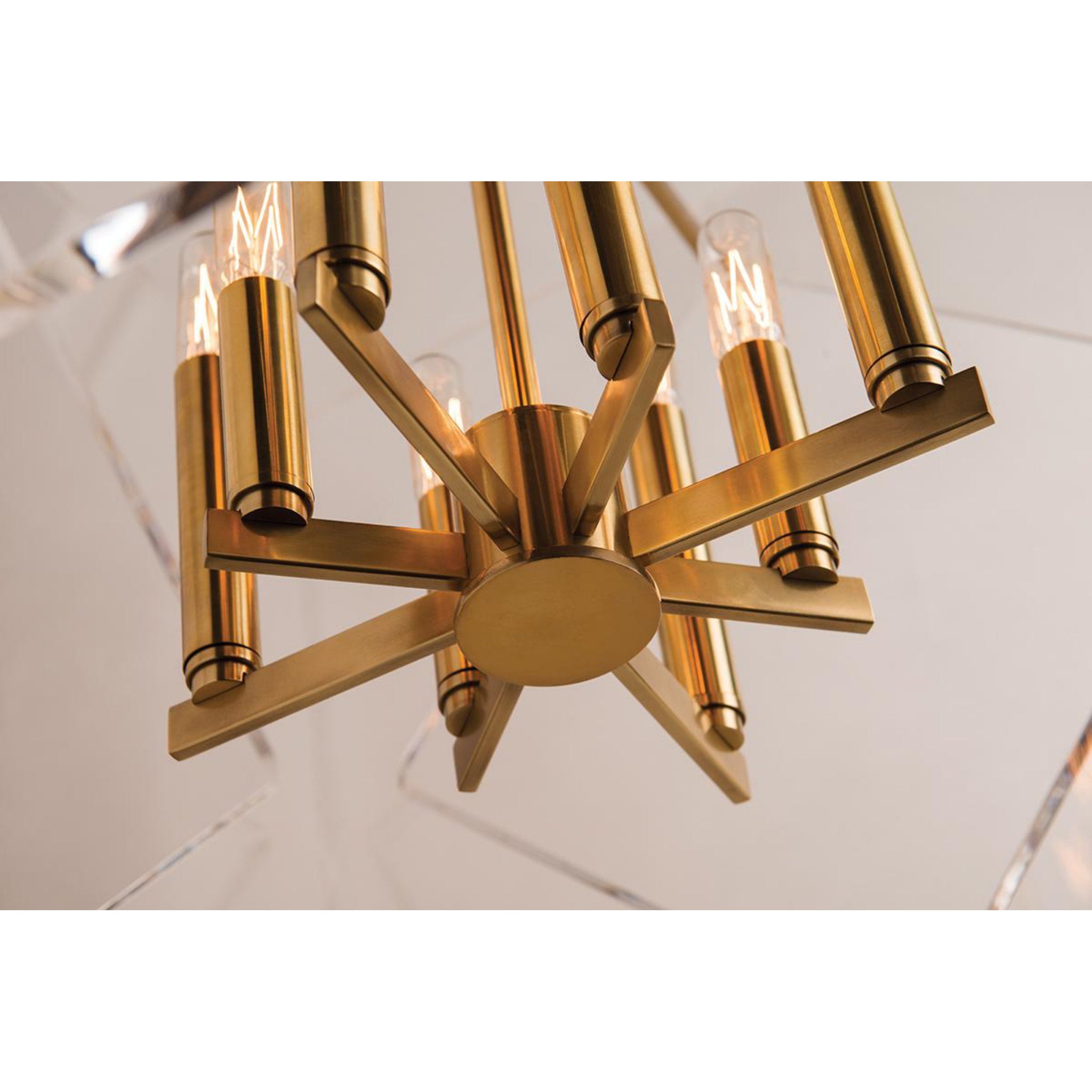 Travis 8-Light Lantern in Aged Brass 16L x 16W x 21.5H