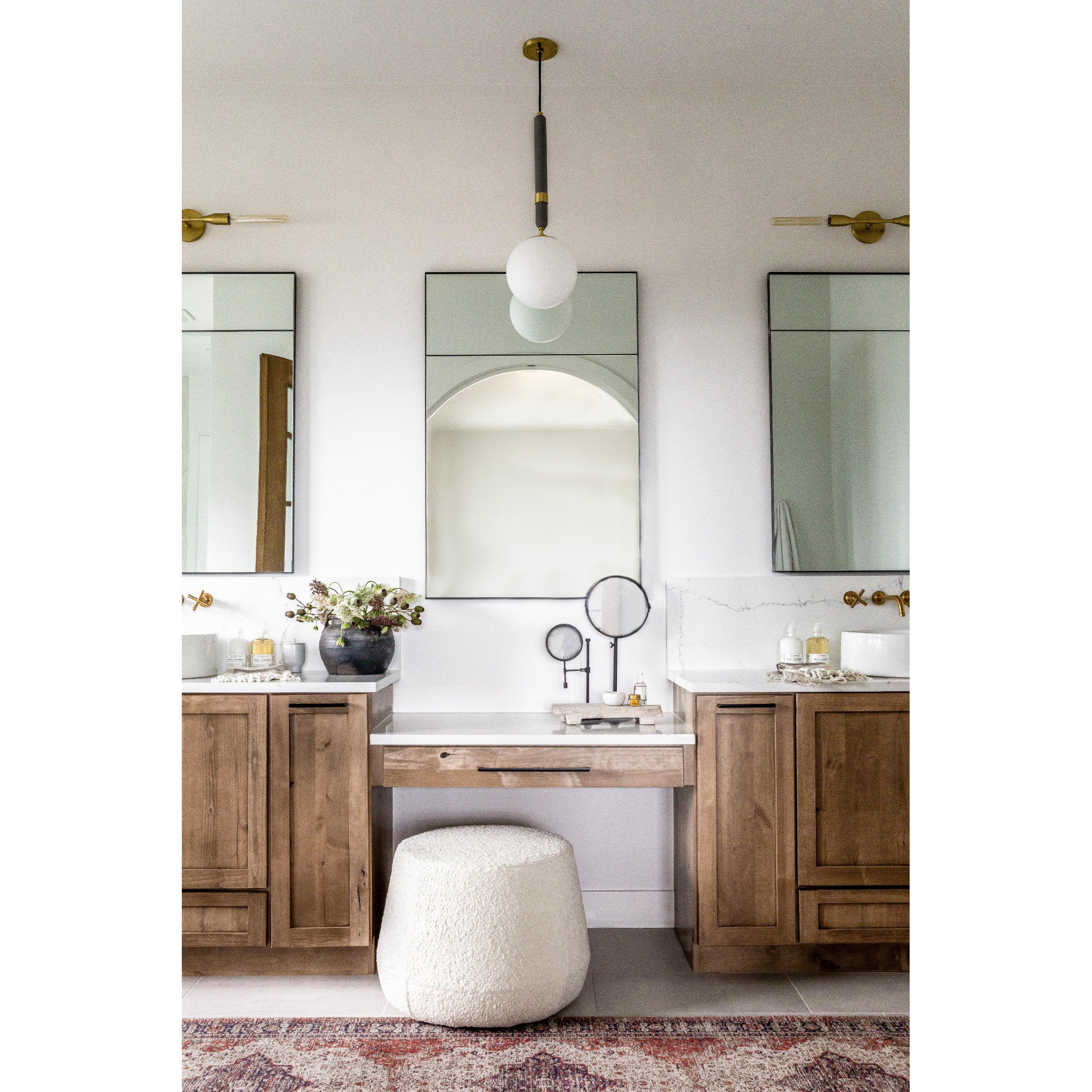 Brielle 1-Light Pendant in Aged Brass 5.75L x 9.5W x 26.75H