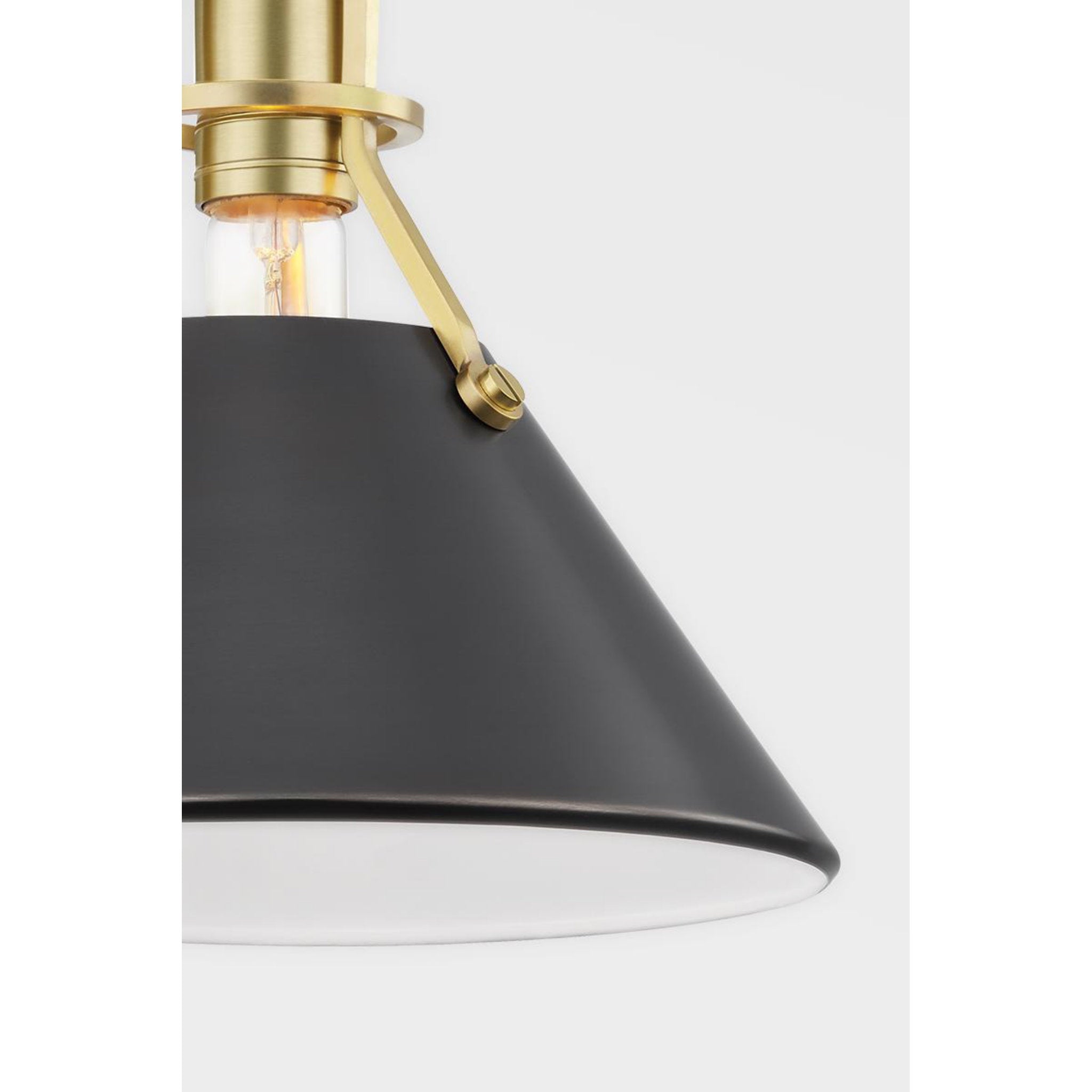 Metal No. 2 1-Light Pendant in Polished Nickel by Mark D. Sikes 9.5L x 9.5W x 9.25H