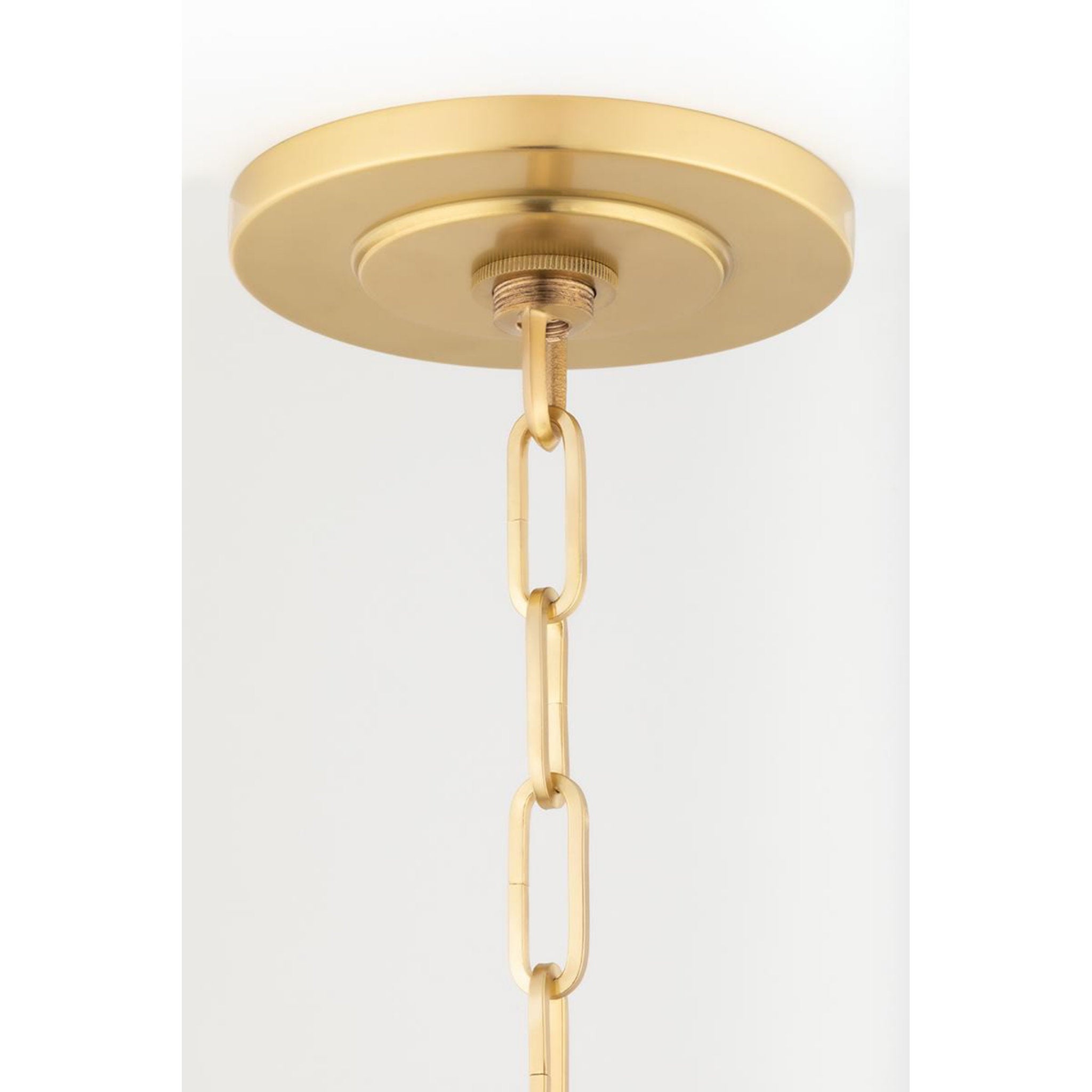 Hollis 4-Light Semi Flush in Aged Brass 12.75L x 12.75W x 14.75H