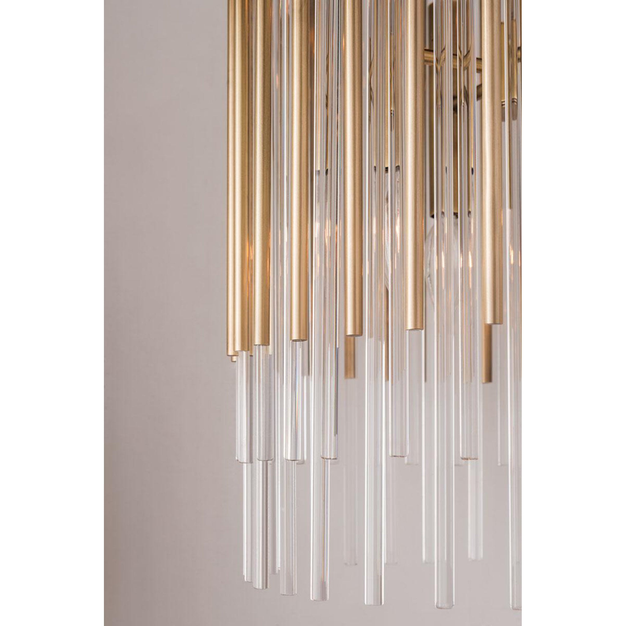 Wallis 8-Light Pendant in Aged Brass 15L x 15W x 26H